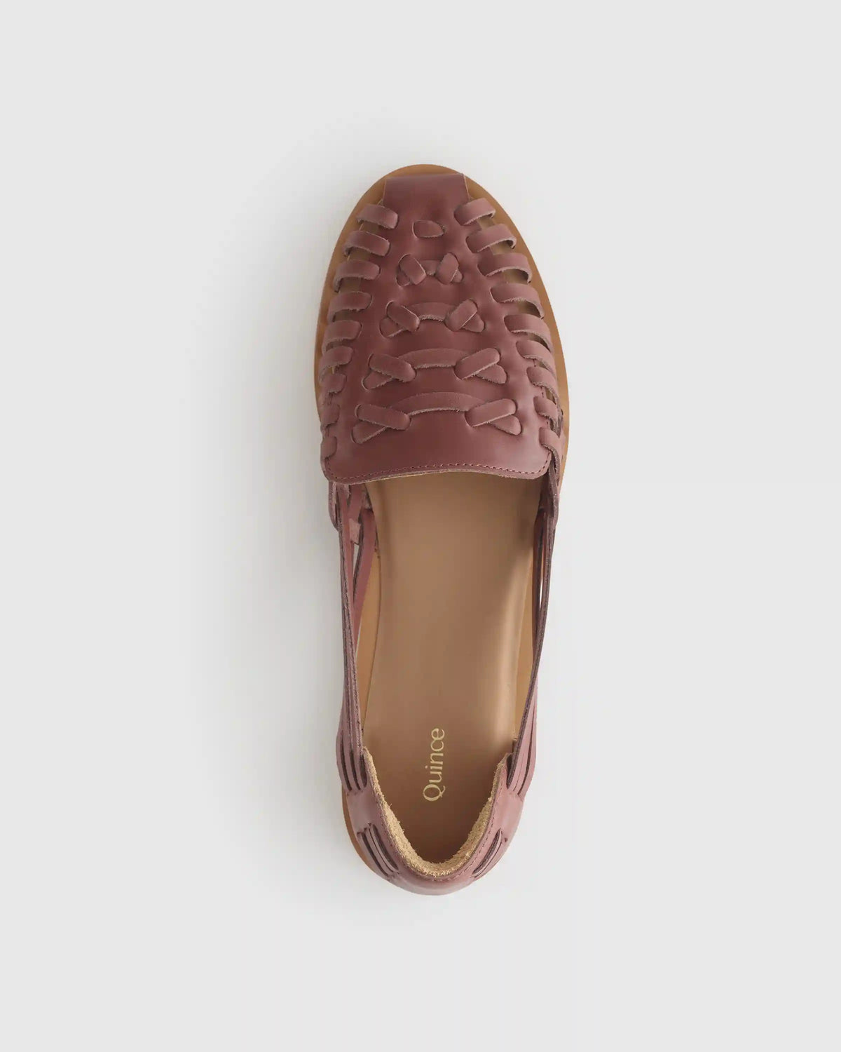 100% Leather Huarache Flat
