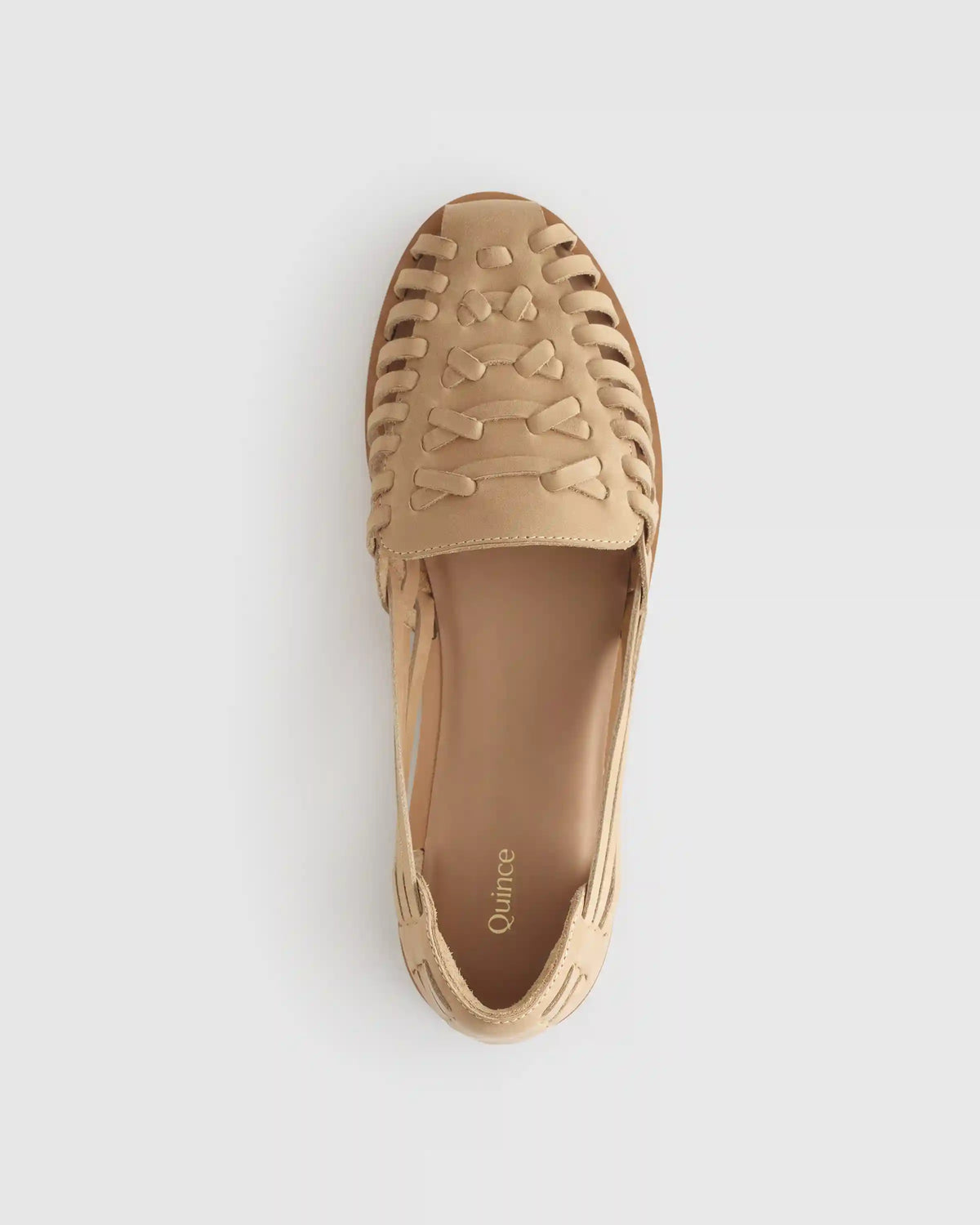 100% Leather Huarache Flat