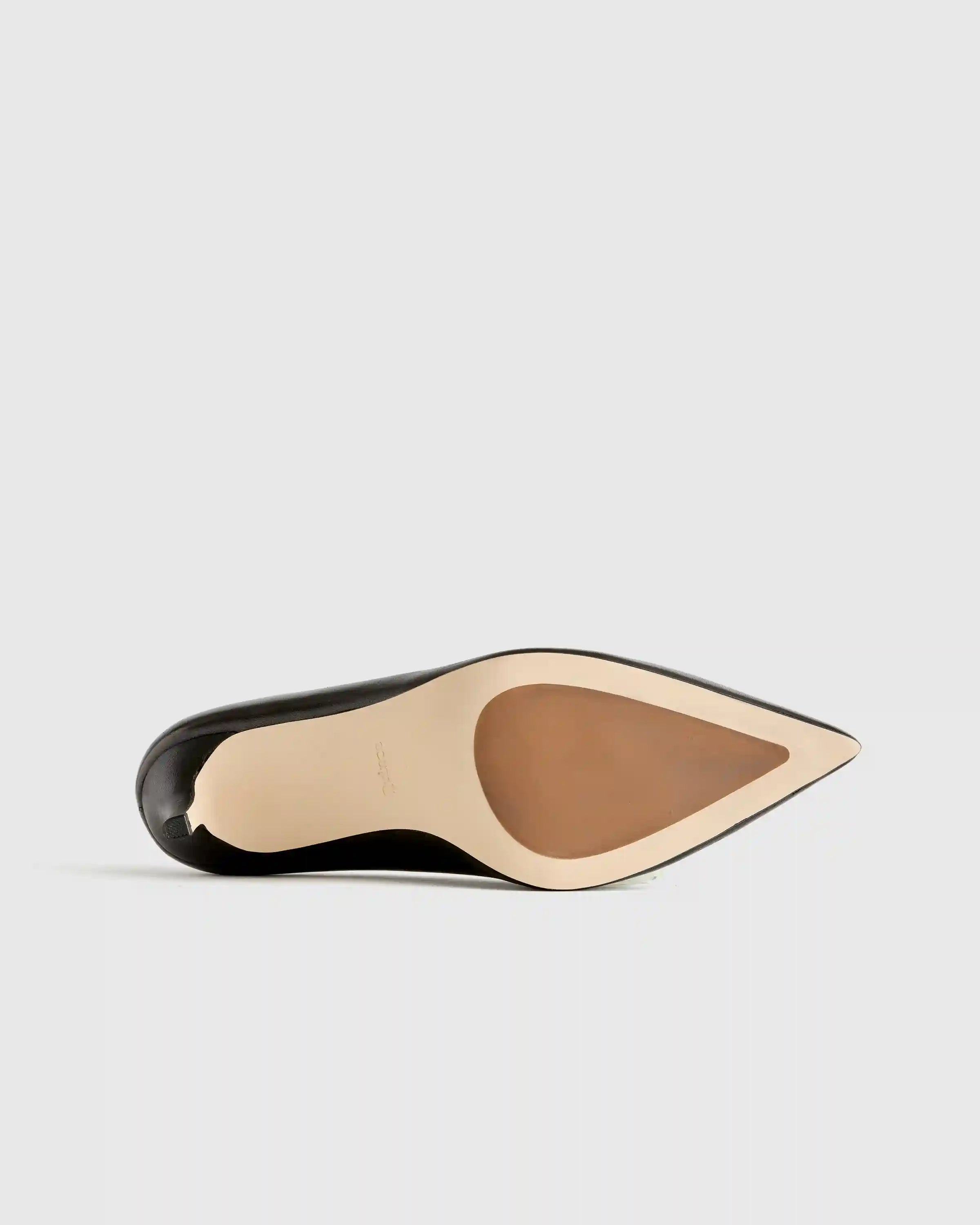 Italian Leather 75mm Pointy Toe Pump