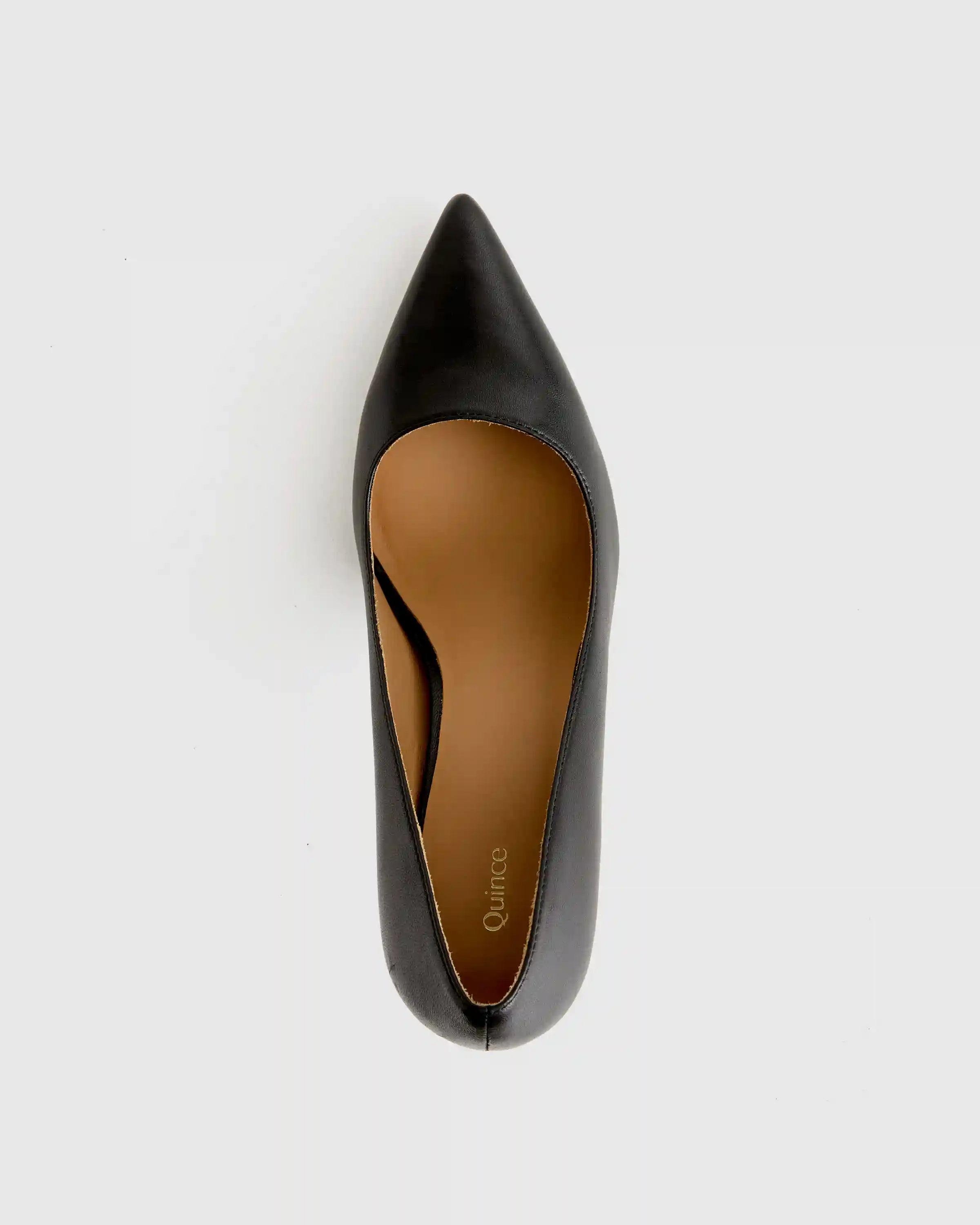 Italian Leather 75mm Pointy Toe Pump
