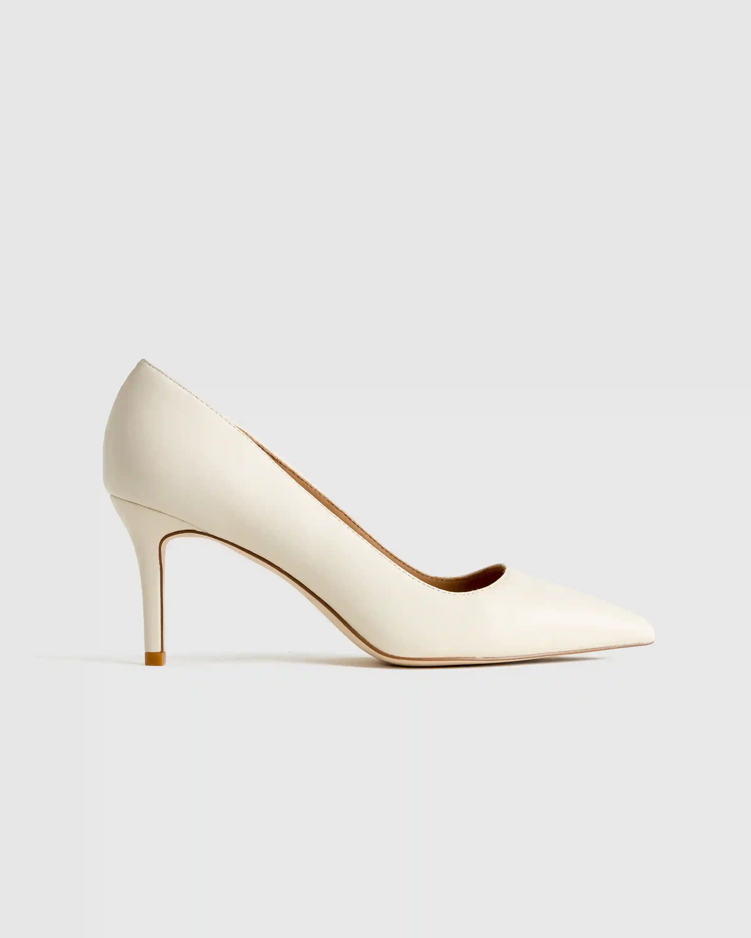 Italian Leather 75mm Pointy Toe Pump