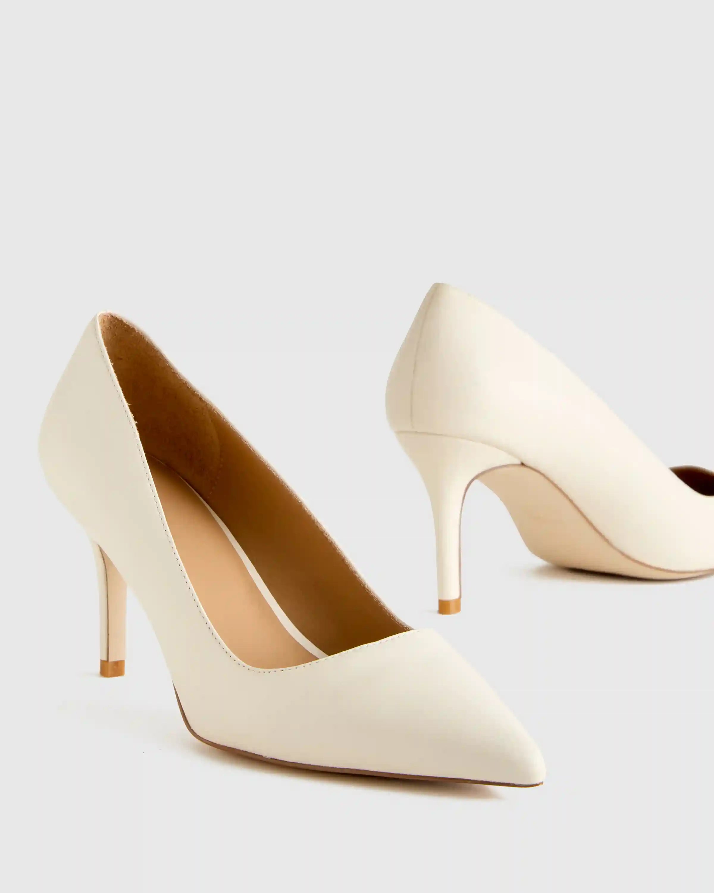 Italian Leather 75mm Pointy Toe Pump