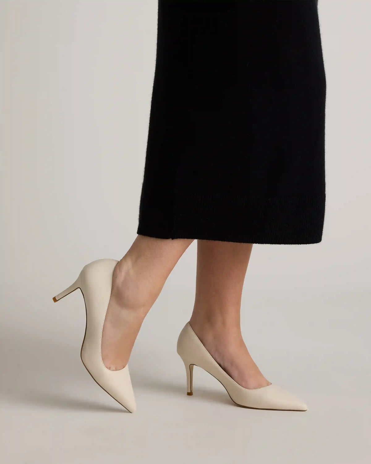 Italian Leather 75mm Pointy Toe Pump