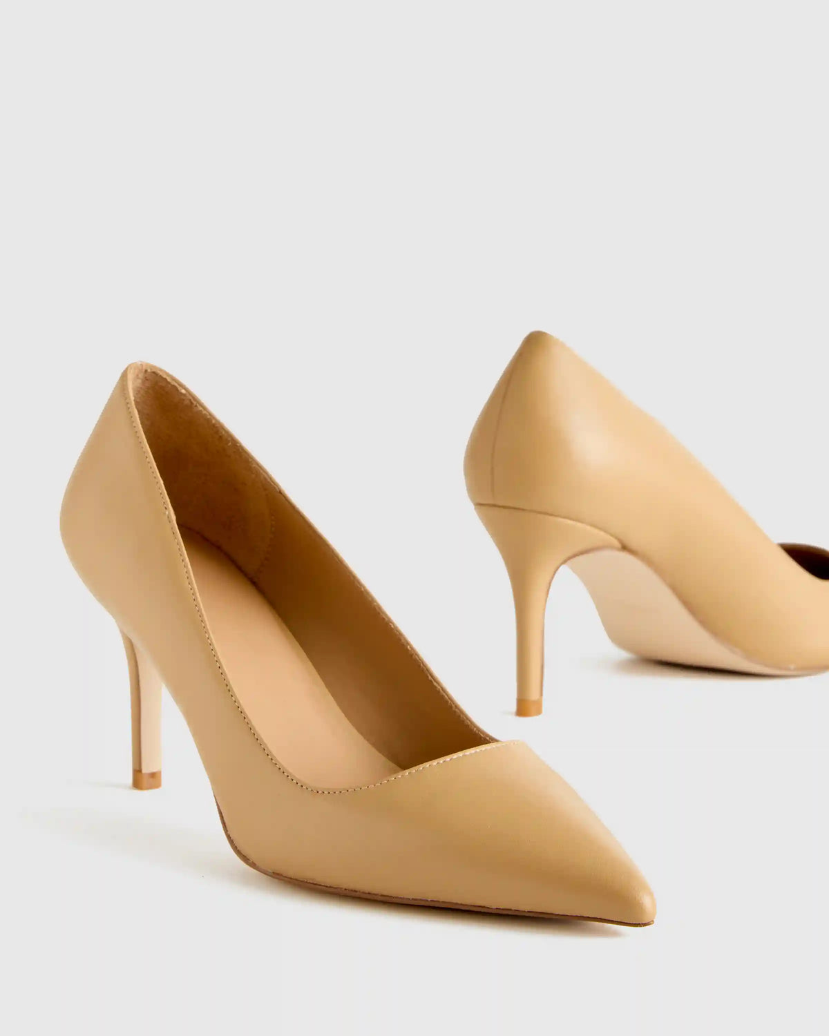 Italian Leather 75mm Pointy Toe Pump