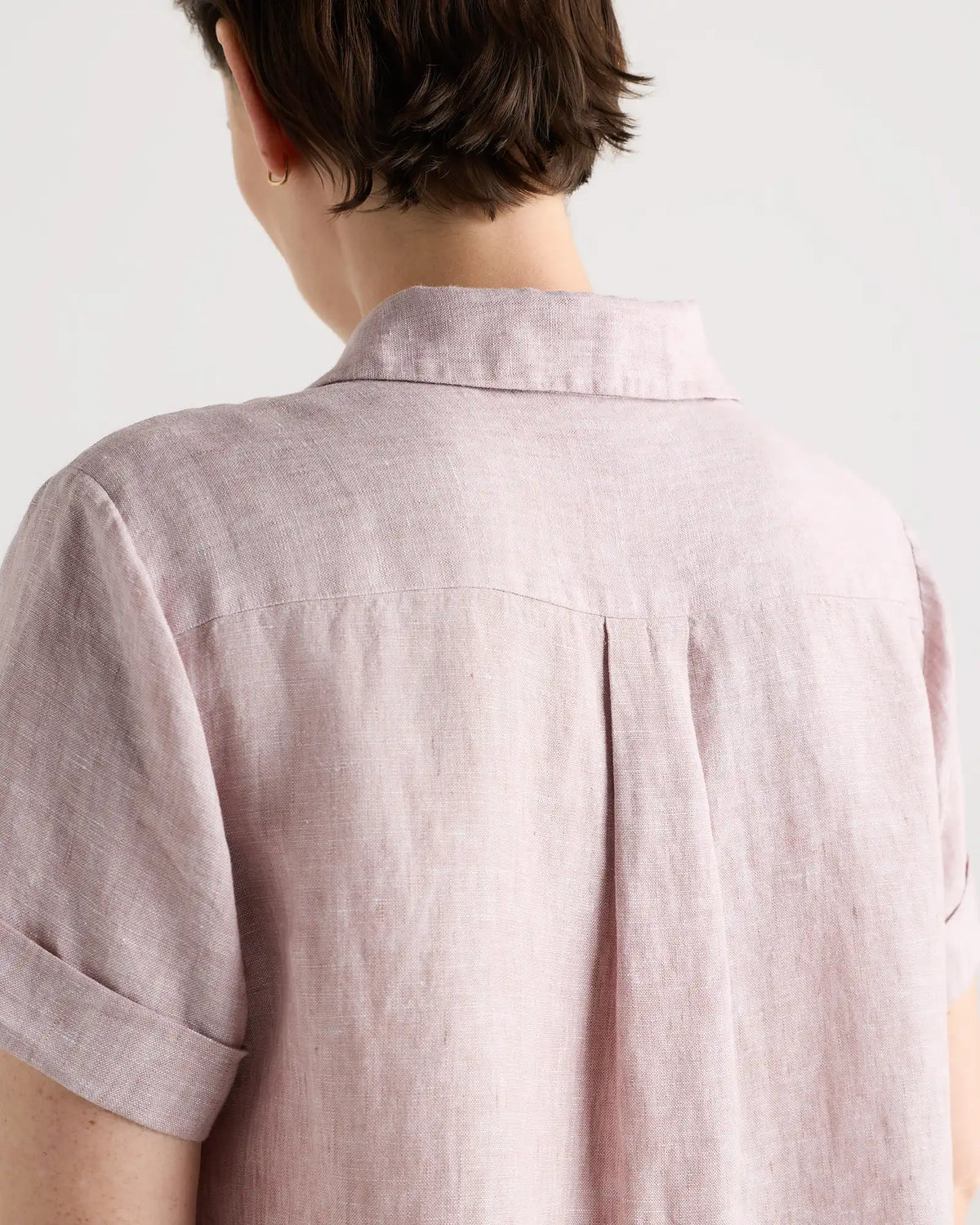 100% European Linen Maternity Camp Shirt