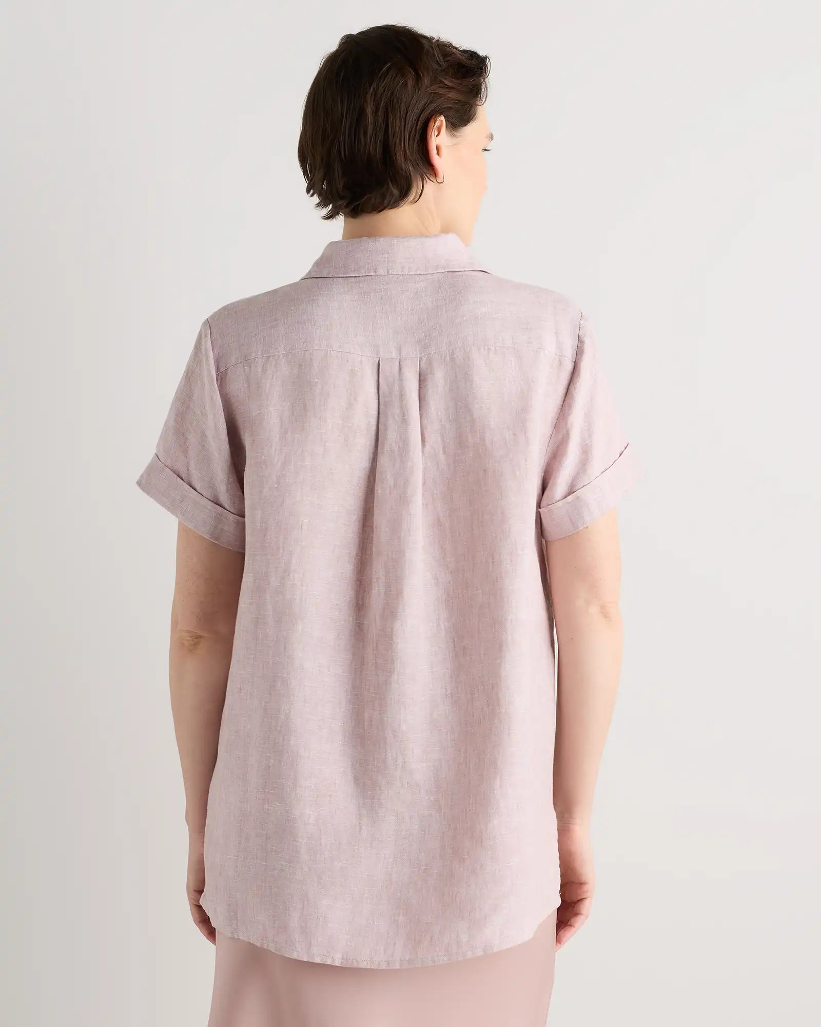 100% European Linen Maternity Camp Shirt