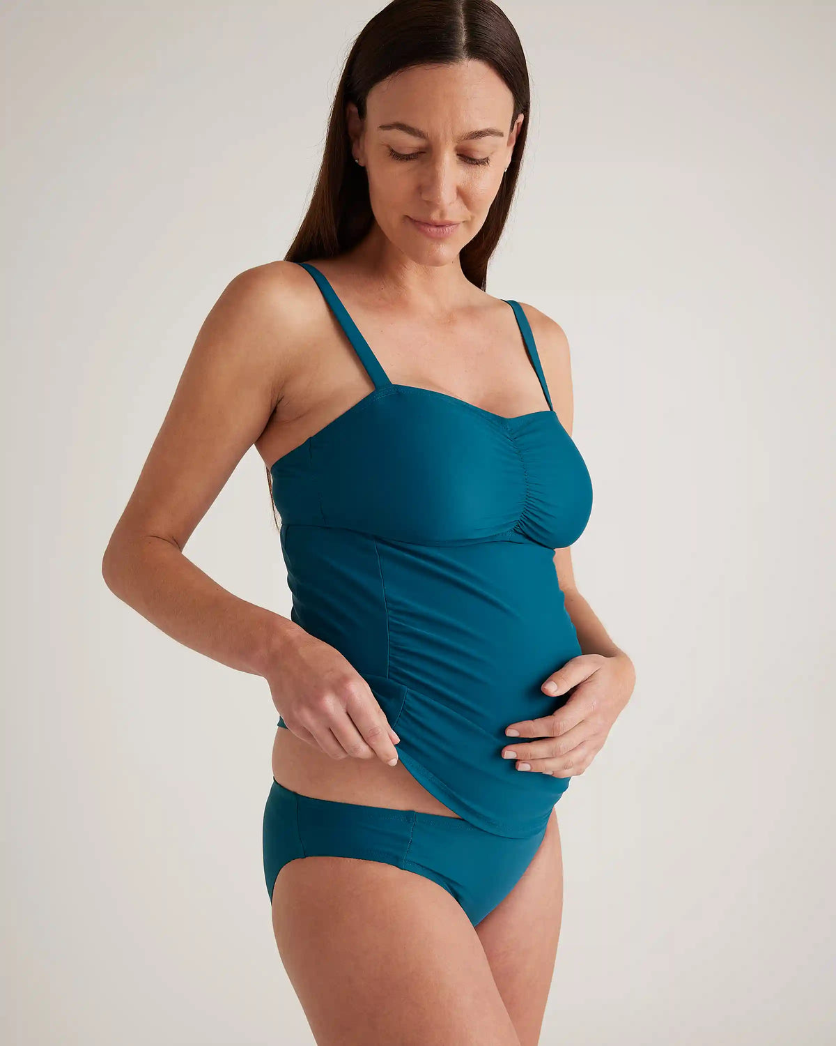 Italian Maternity Two-Piece Tankini Swimsuit