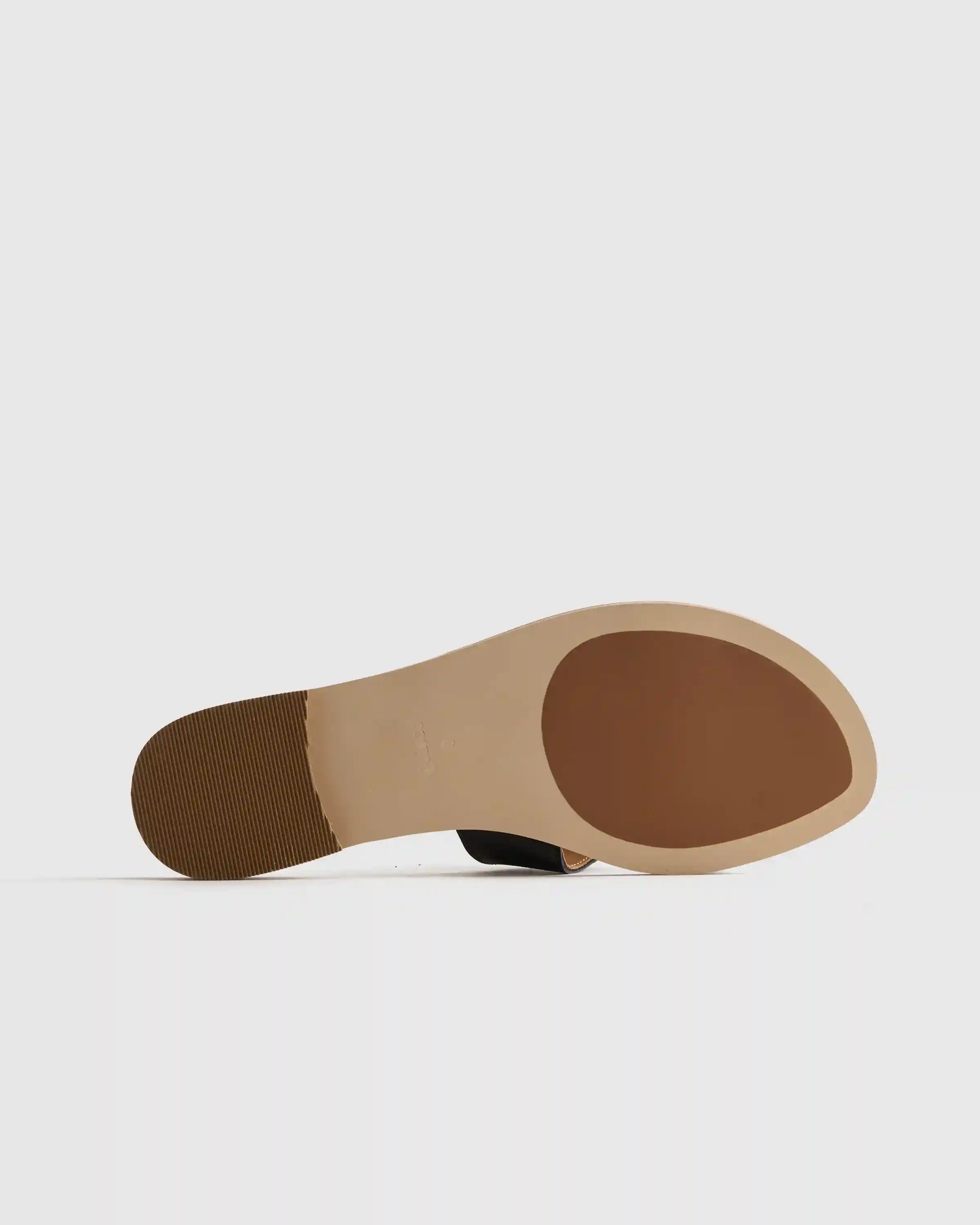 Italian Leather Cutout Slide Sandal