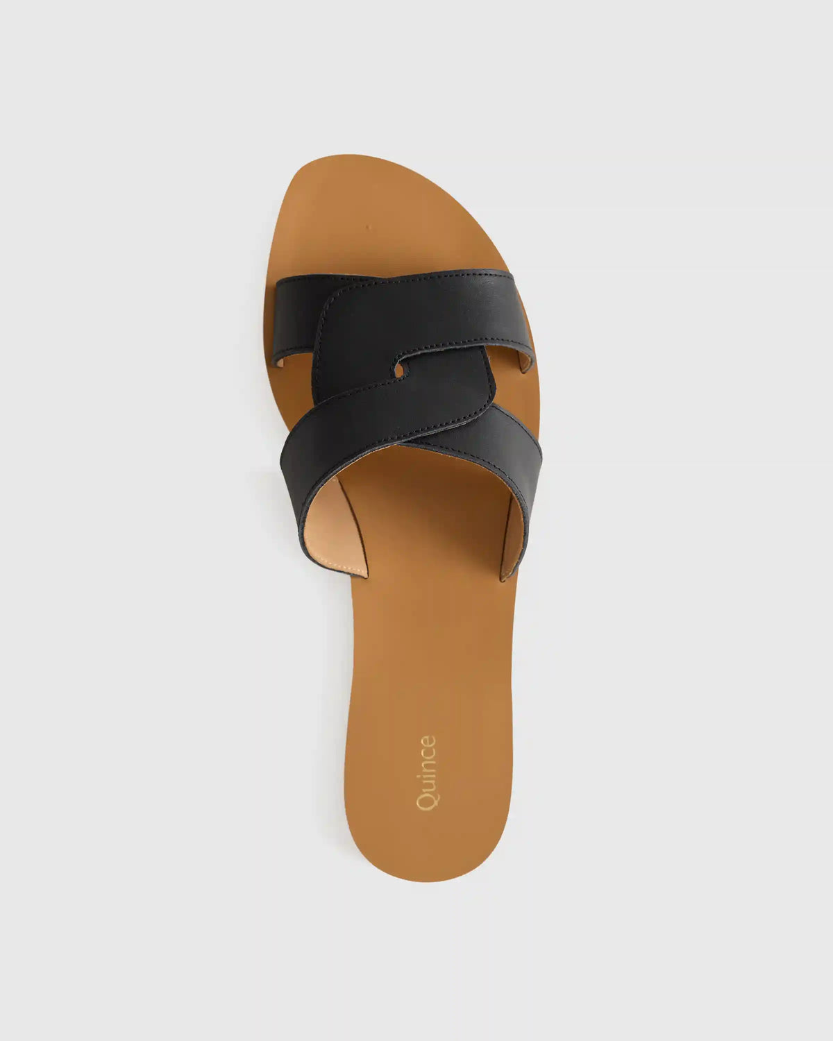 Italian Leather Cutout Slide Sandal