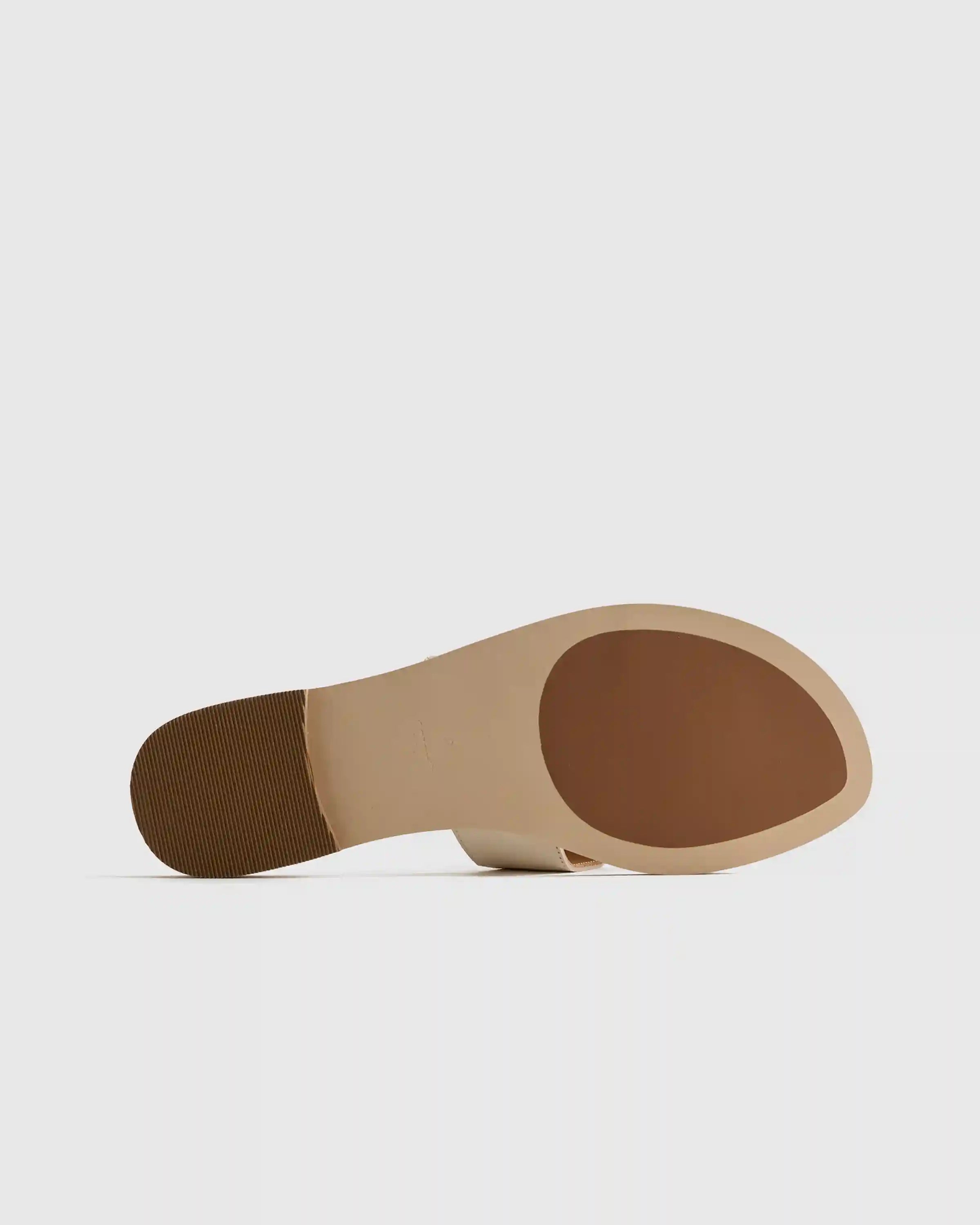 Italian Leather Cutout Slide Sandal