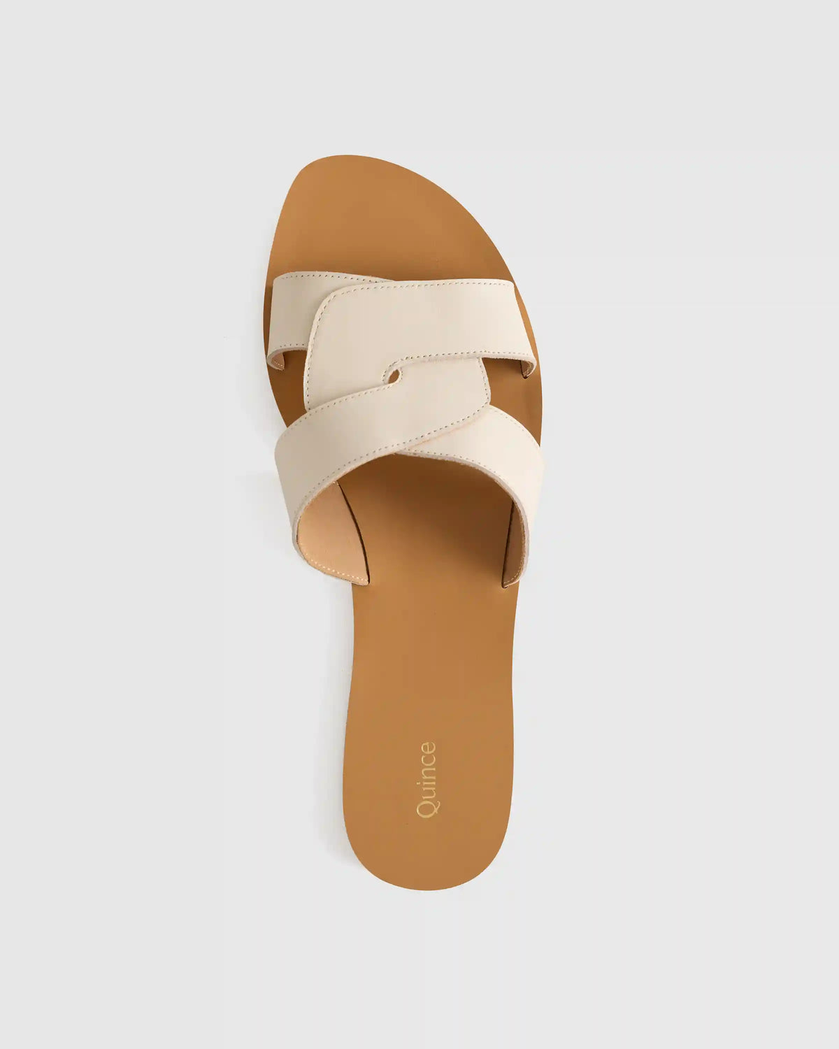 Italian Leather Cutout Slide Sandal