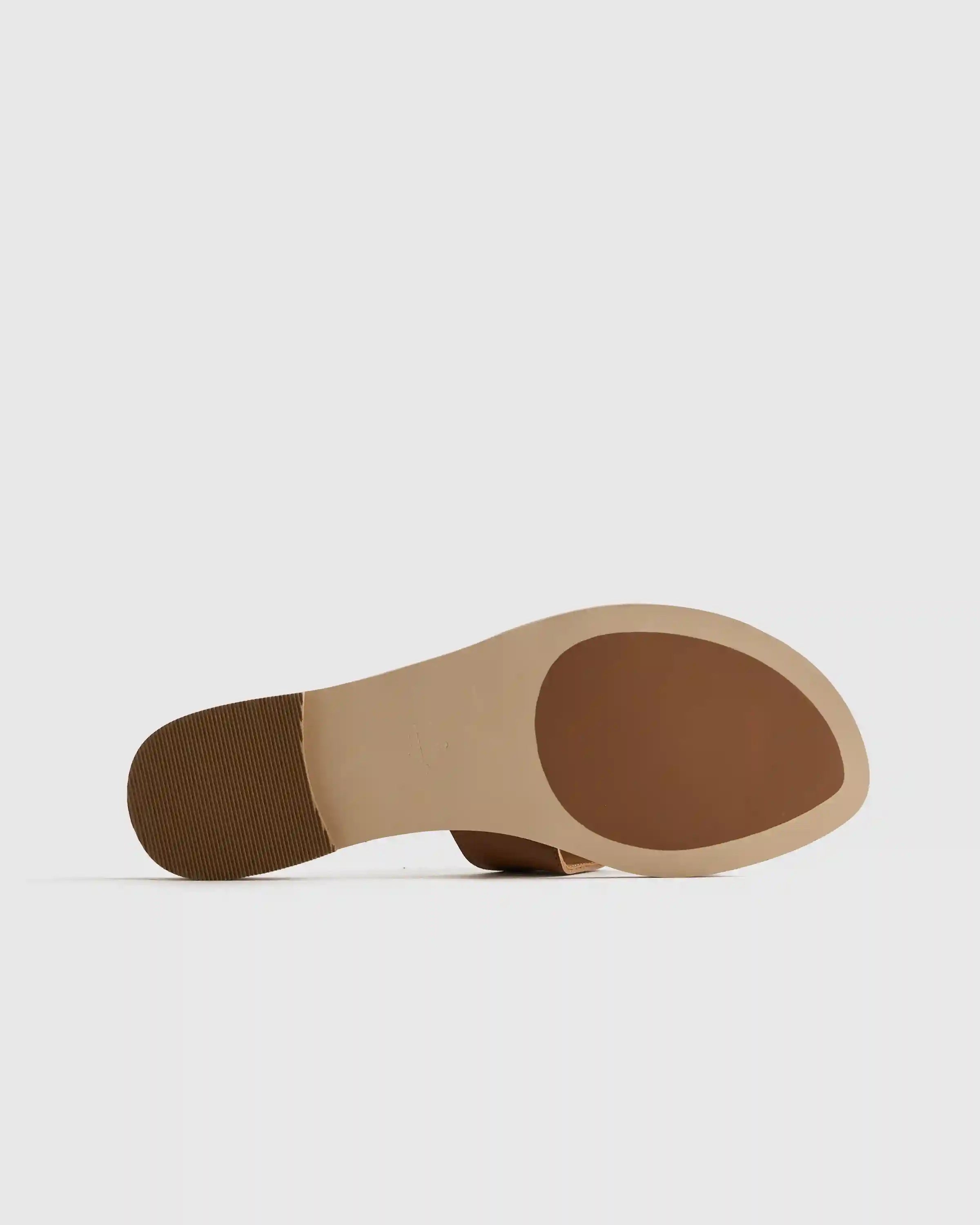 Italian Leather Cutout Slide Sandal