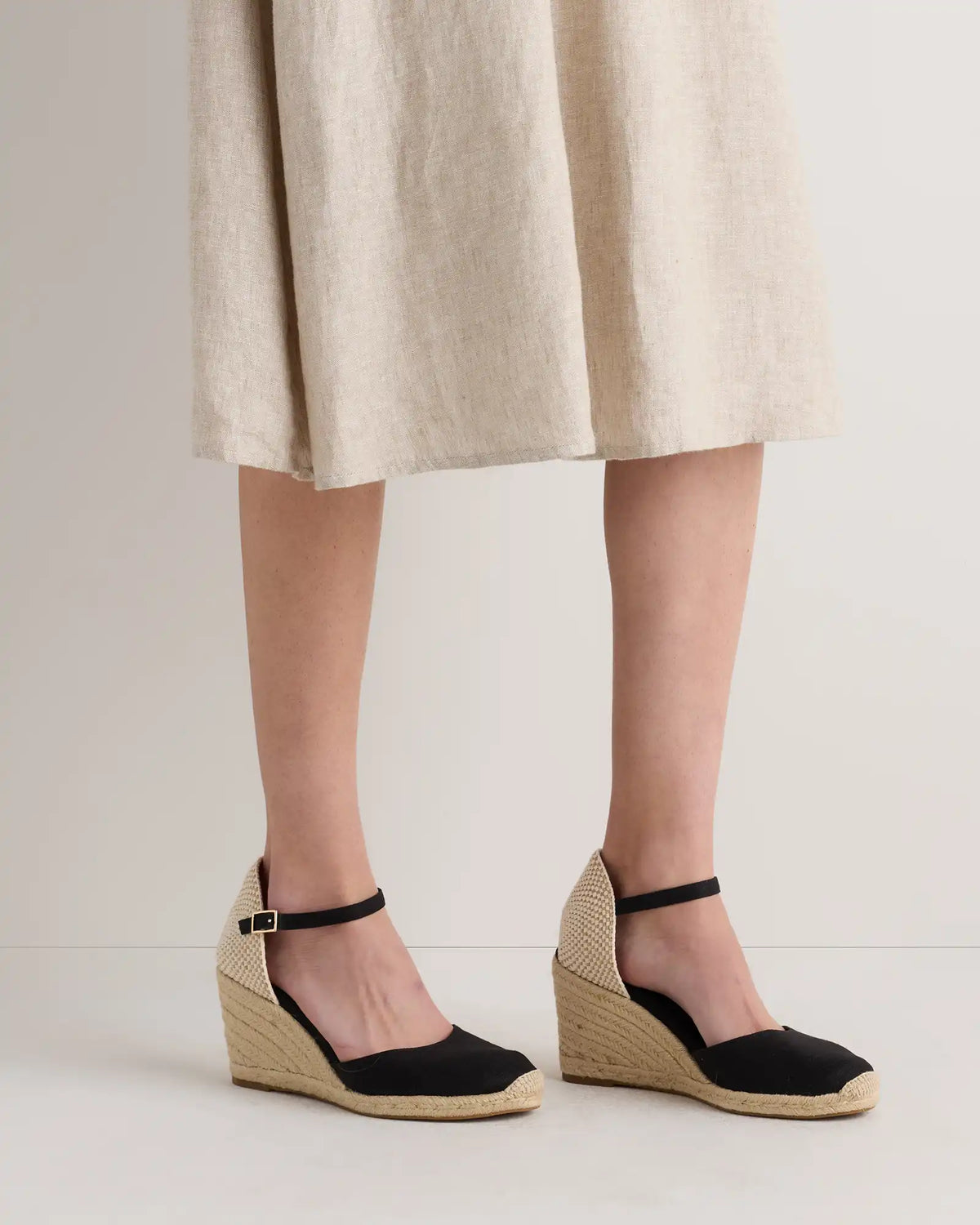 Canvas Espadrille Wedge Sandal