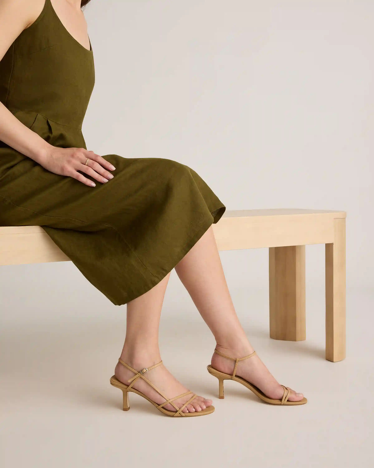 Italian Leather 70mm Strappy Heel