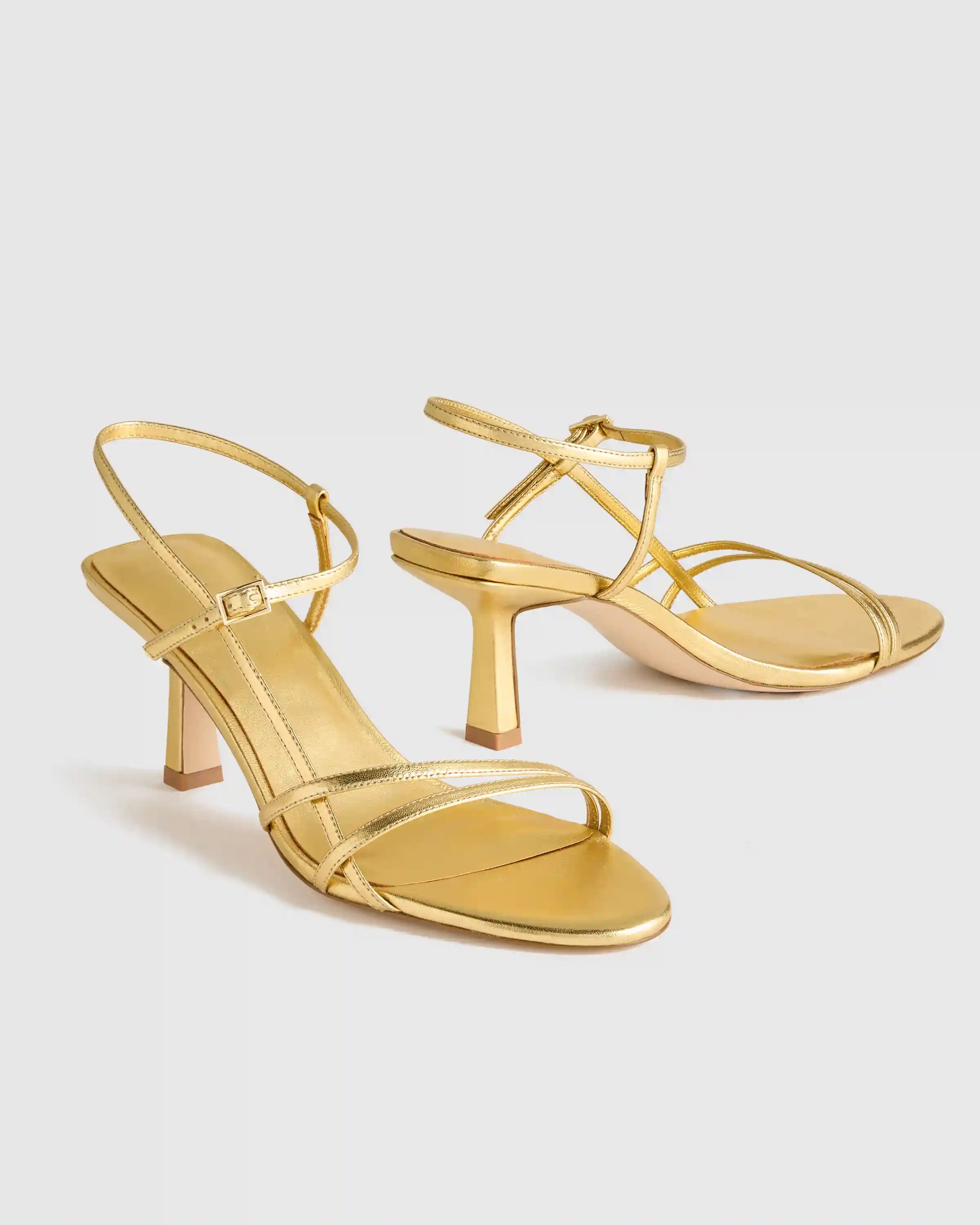 Italian Leather 70mm Strappy Heel