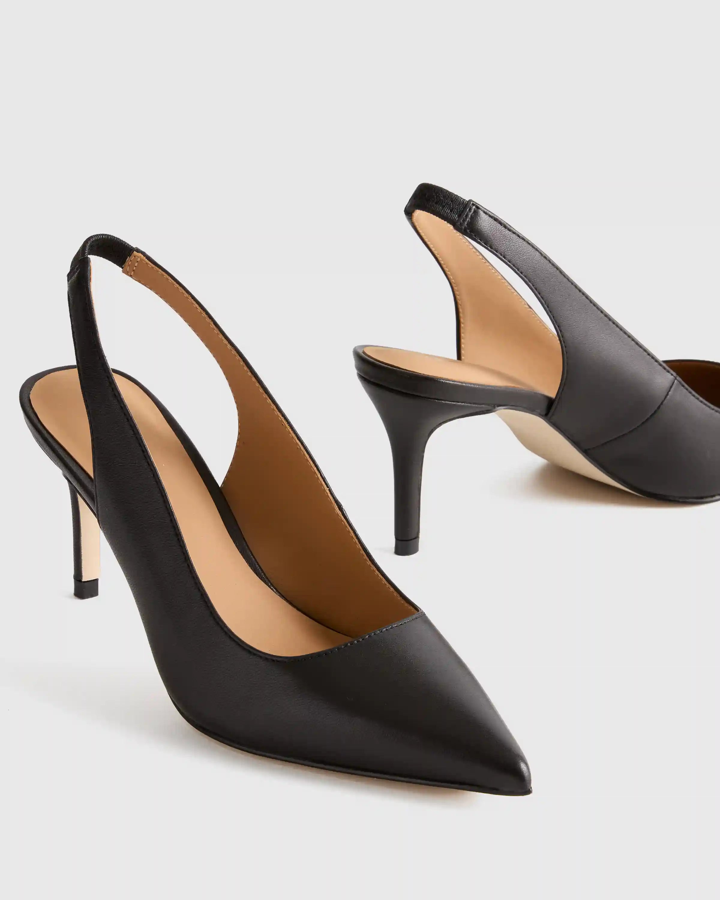 Italian Leather Slingback 75mm Heel