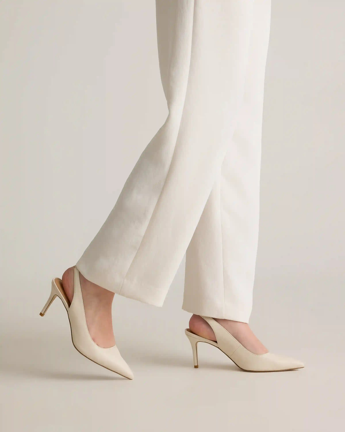 Italian Leather Slingback 75mm Heel