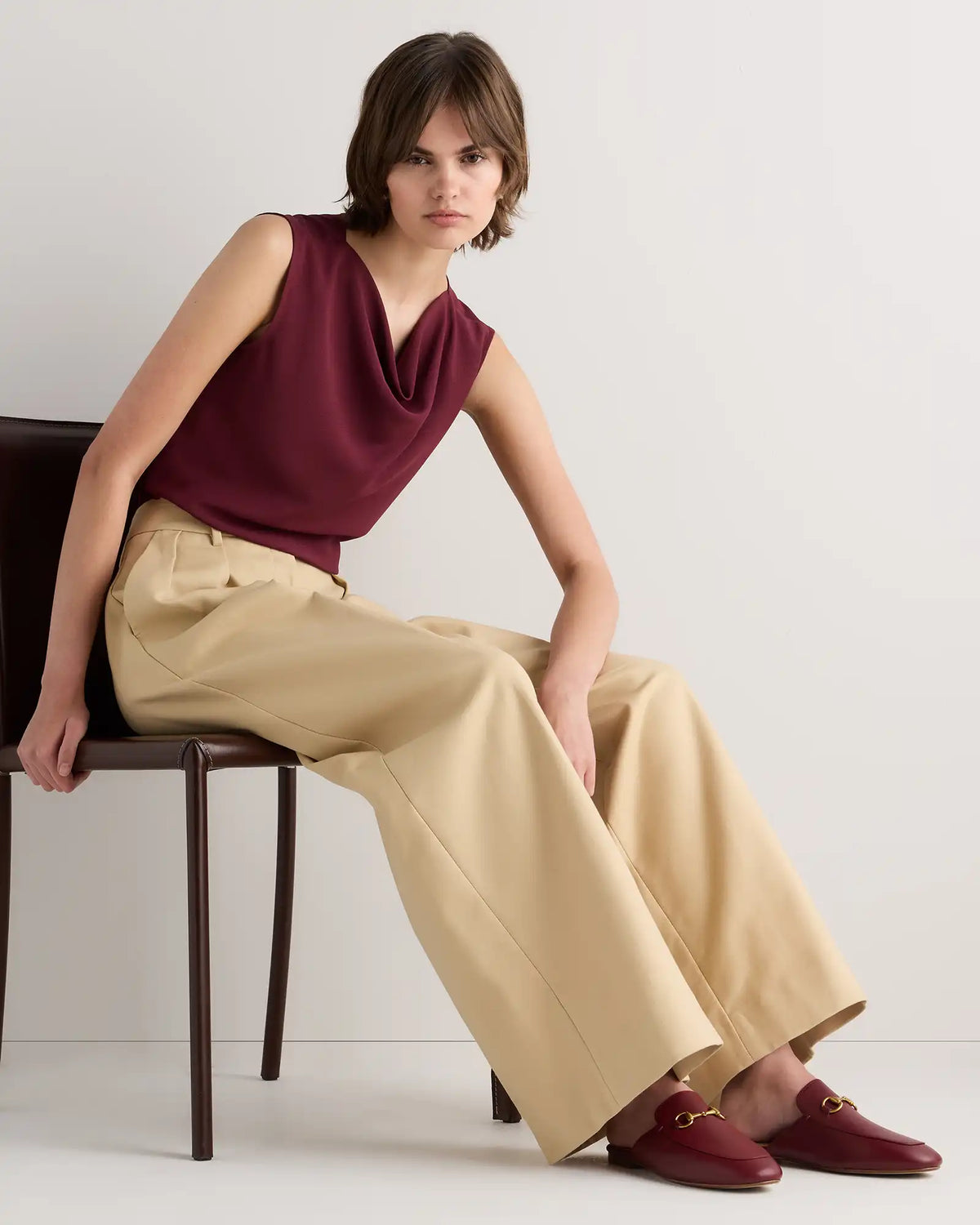 Italian Leather Horsebit Loafer Mule