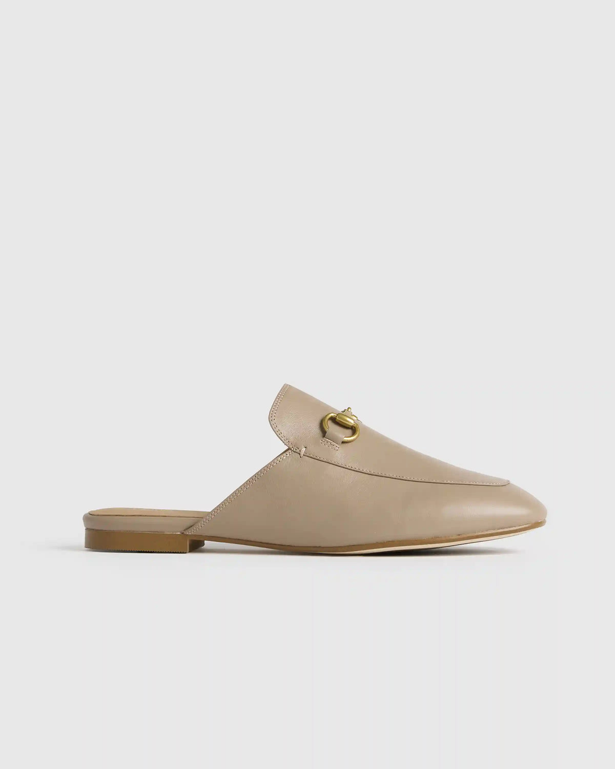 Italian Leather Horsebit Loafer Mule