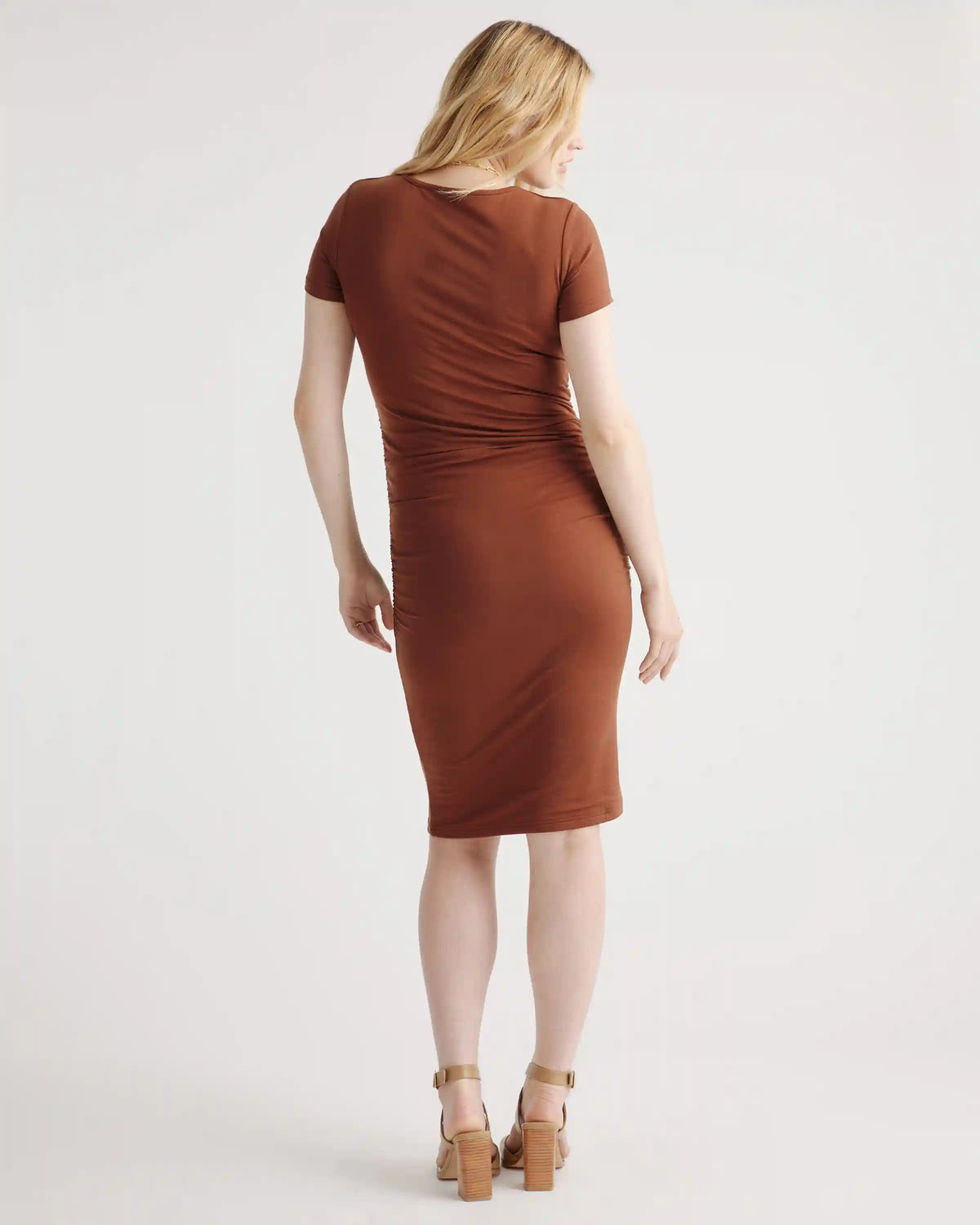 Tencel Jersey Maternity Ruched Dress