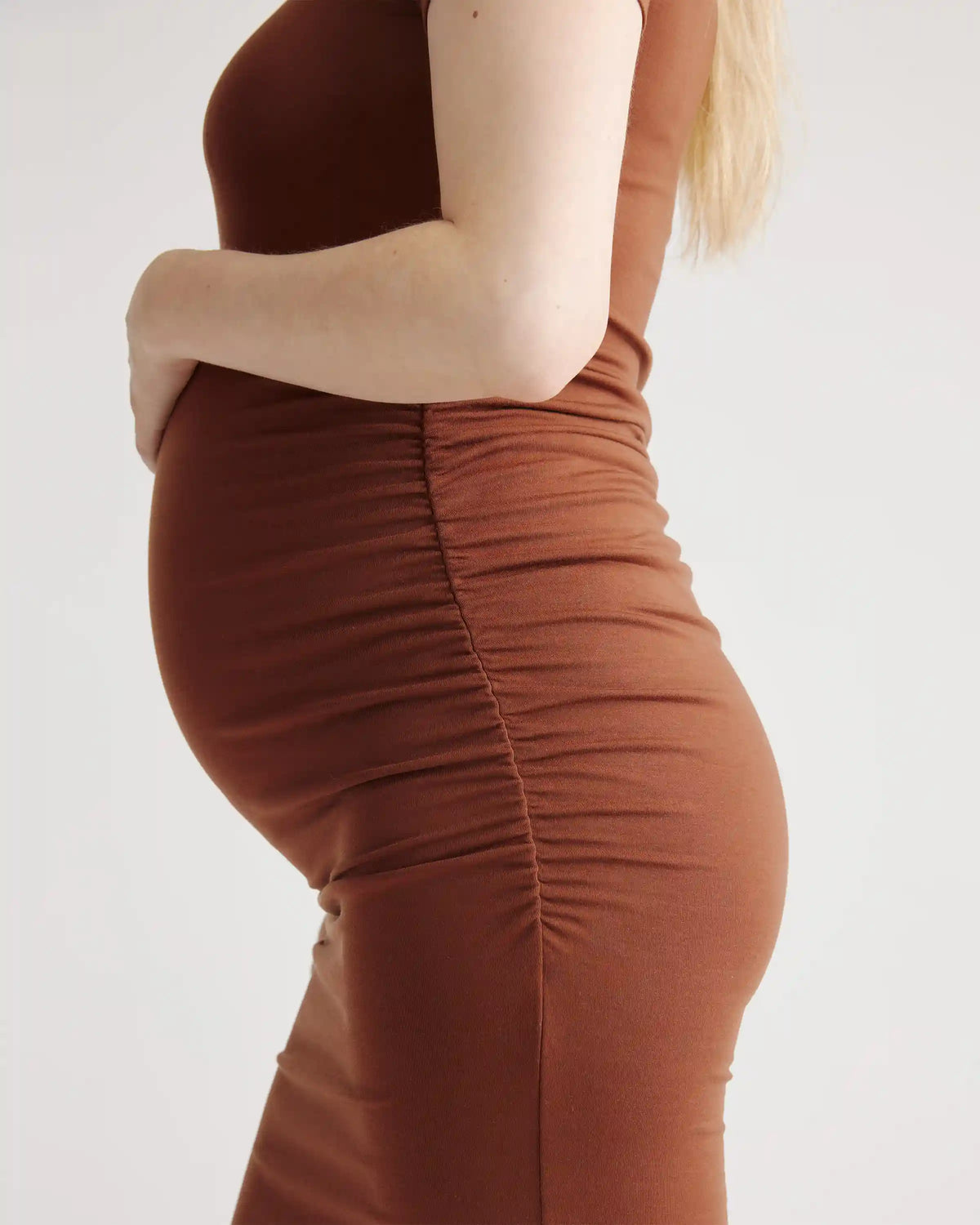 Tencel Jersey Maternity Ruched Dress