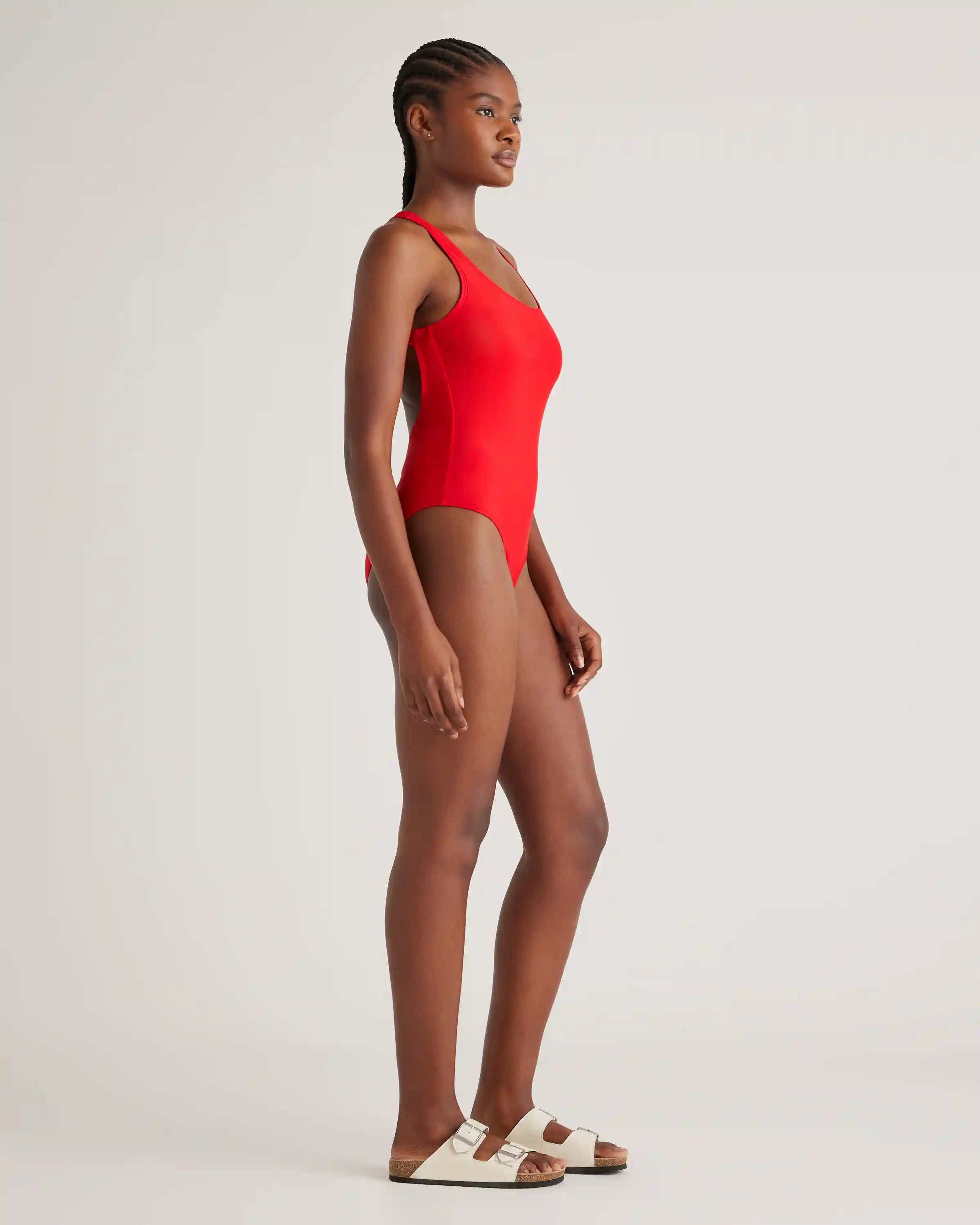 Italian Cross-Back One-Piece Swimsuit