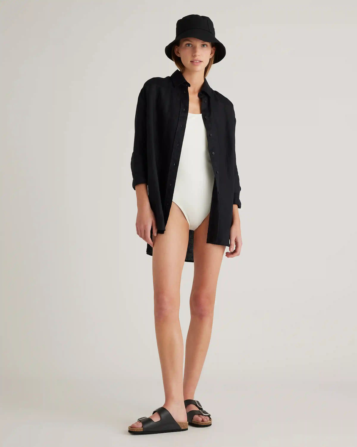 Italian Cross-Back One-Piece Swimsuit