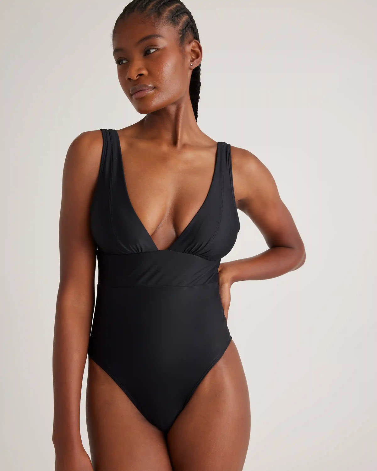 Italian Plunge One-Piece Swimsuit