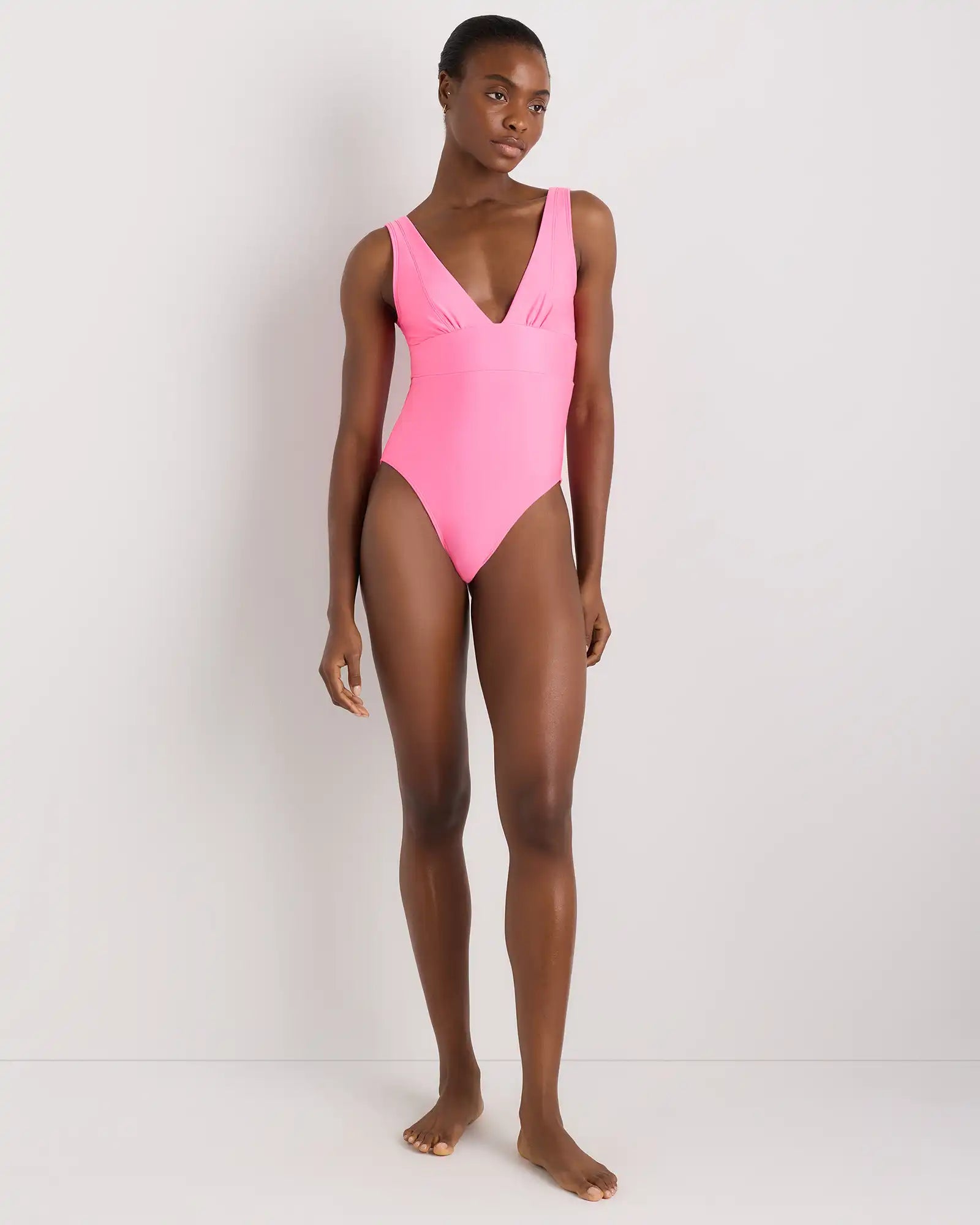 Italian Plunge One-Piece Swimsuit