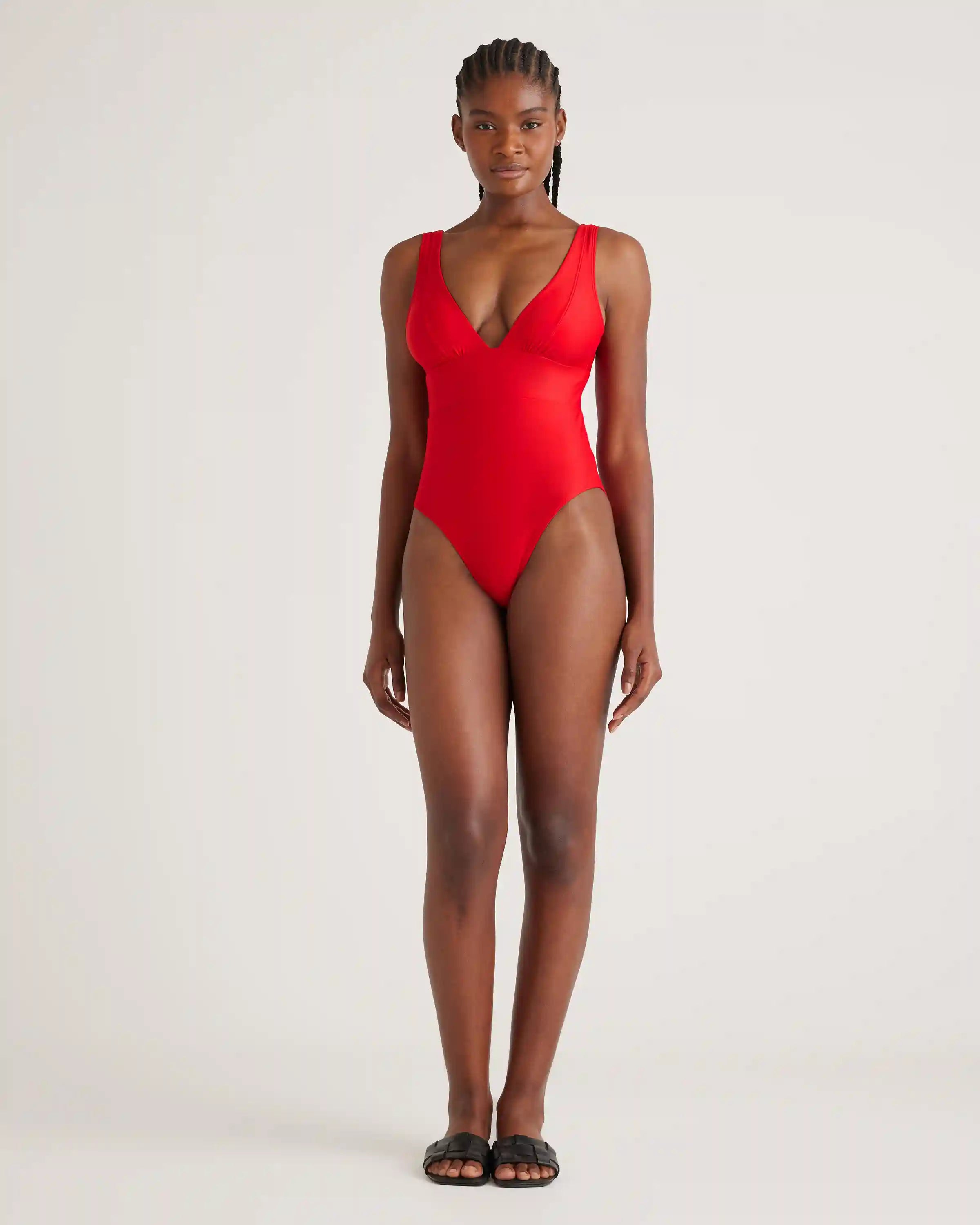 Italian Plunge One-Piece Swimsuit