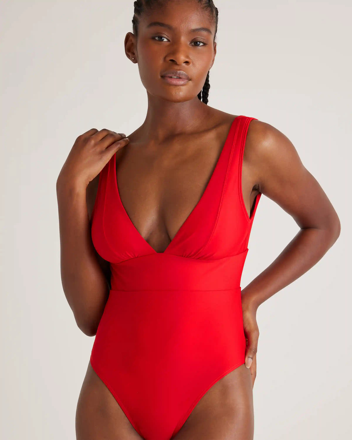 Italian Plunge One-Piece Swimsuit