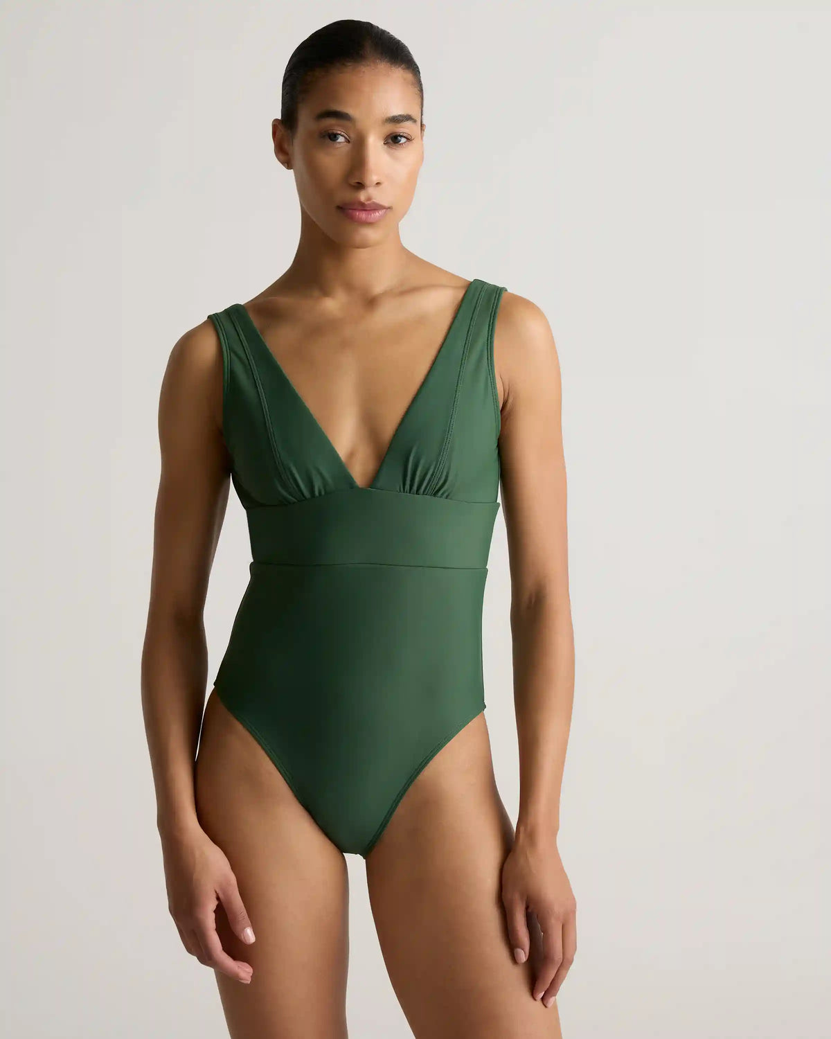 Italian Plunge One-Piece Swimsuit