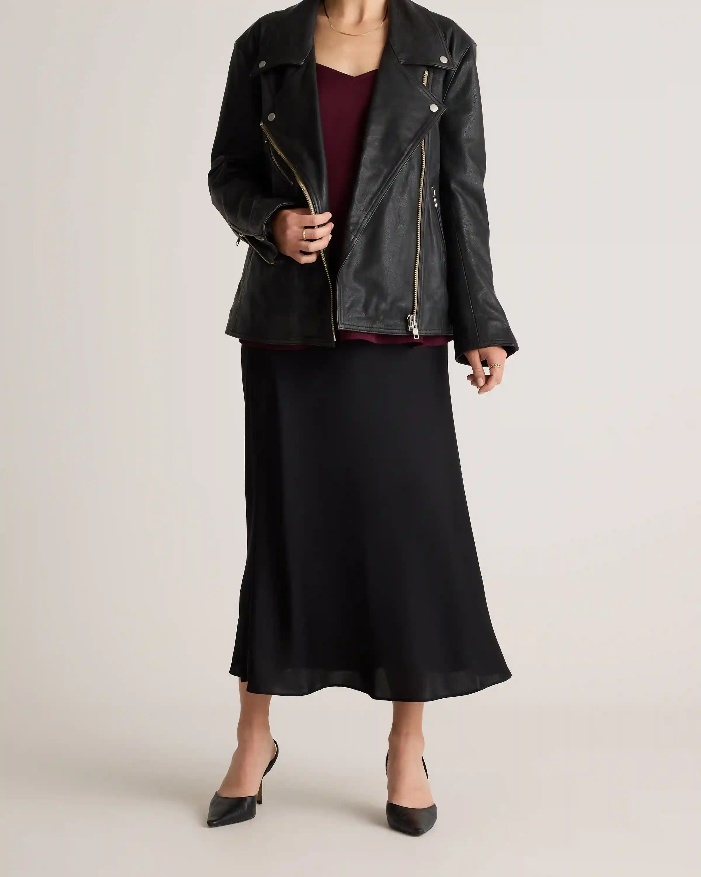 Washable Stretch Silk Maternity Skirt