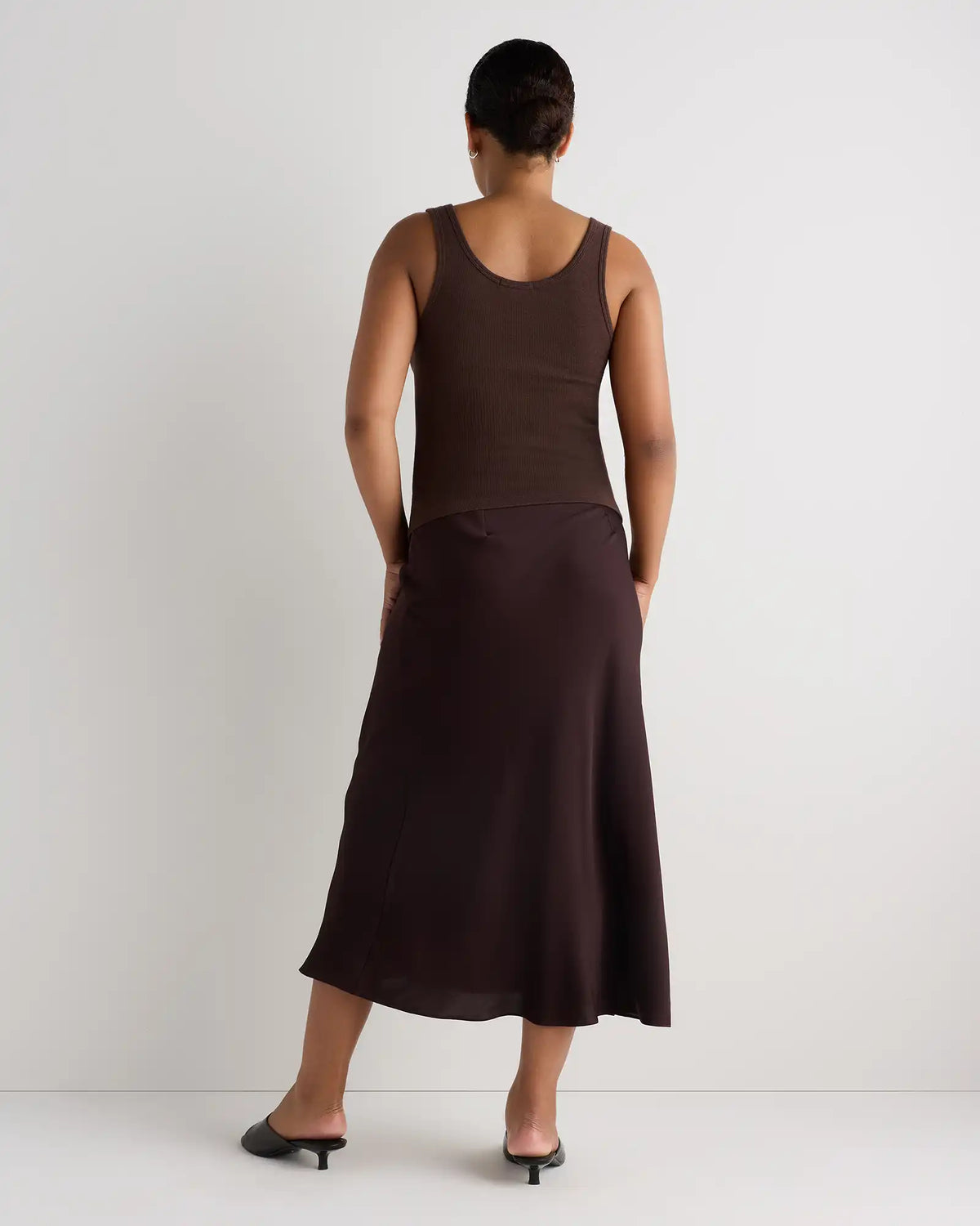 Washable Stretch Silk Maternity Skirt
