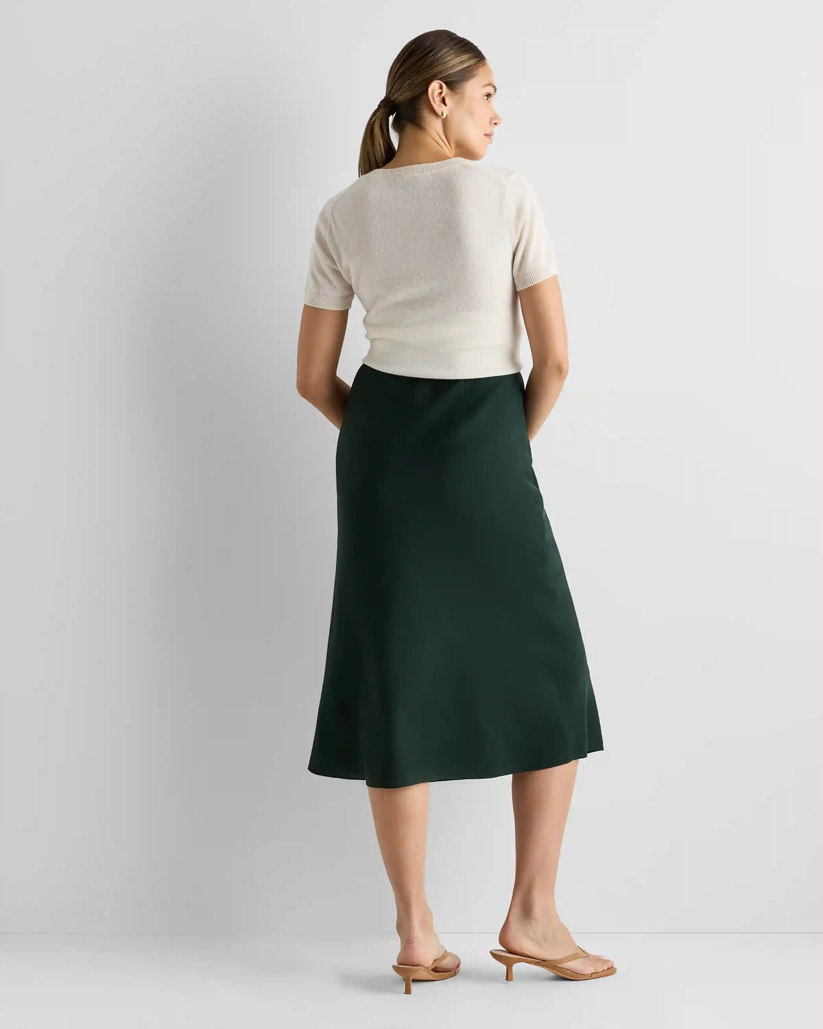 Washable Stretch Silk Maternity Skirt