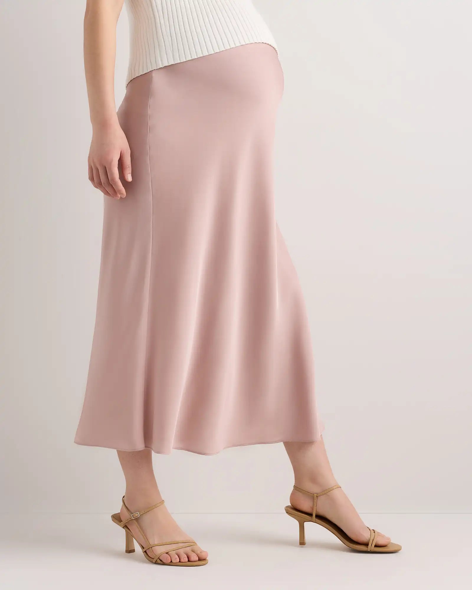 Washable Stretch Silk Maternity Skirt