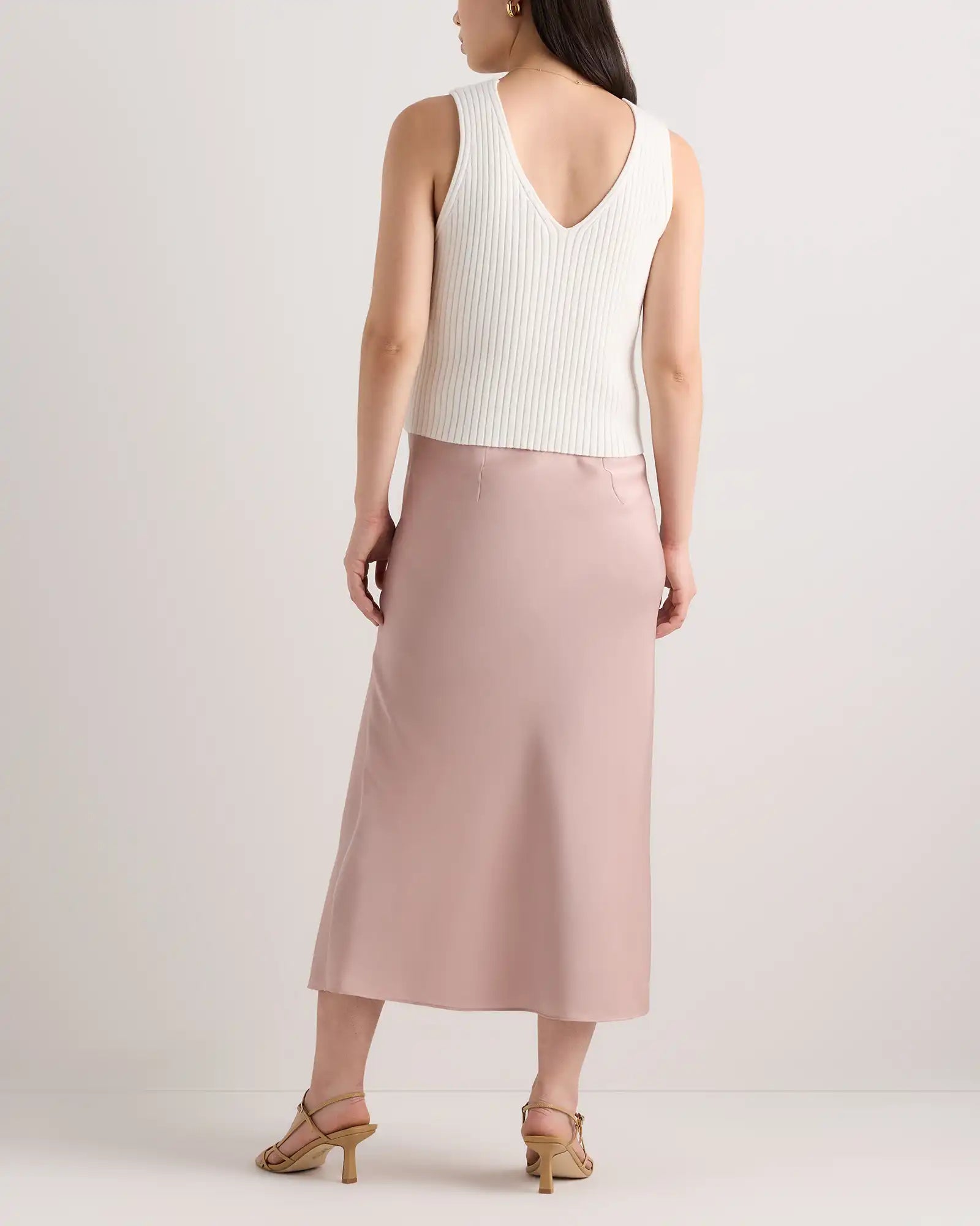 Washable Stretch Silk Maternity Skirt