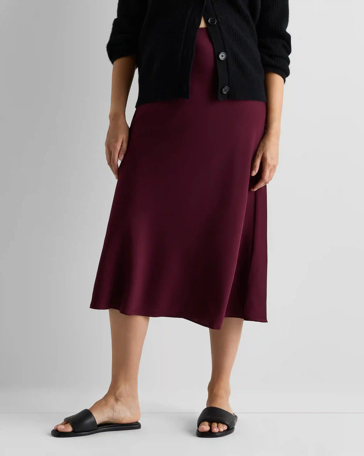 Washable Stretch Silk Maternity Skirt