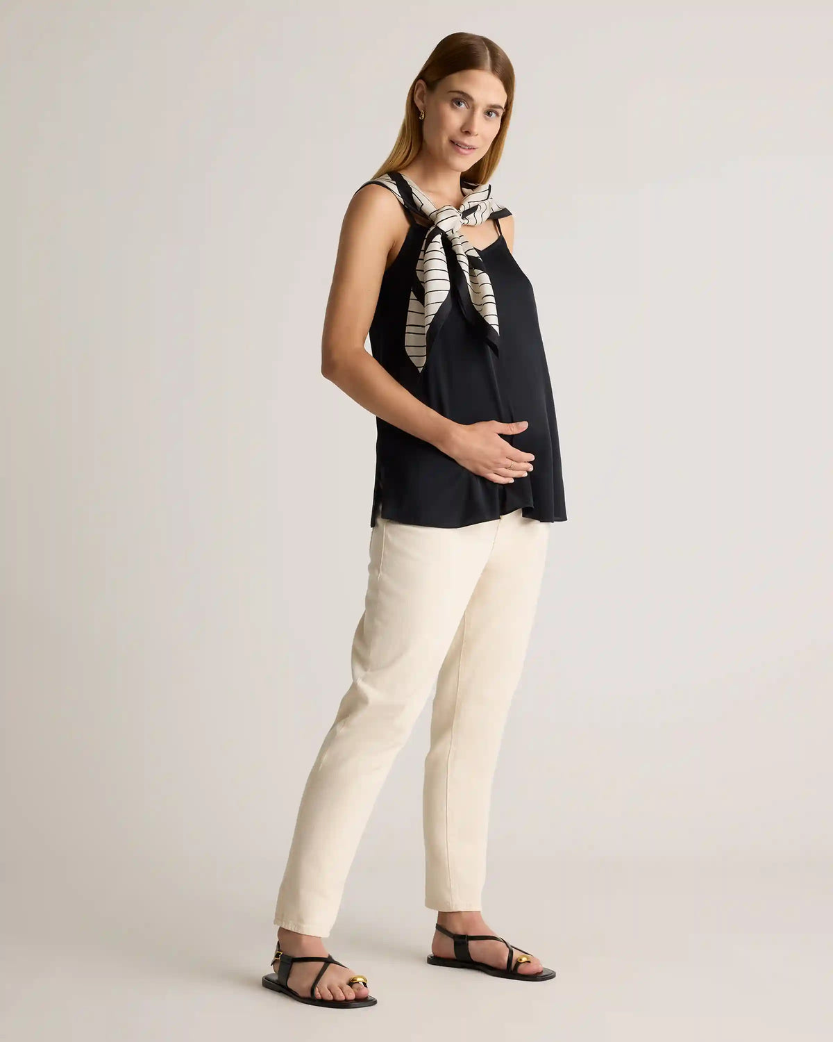 Washable Stretch Silk V-Neck Maternity Cami