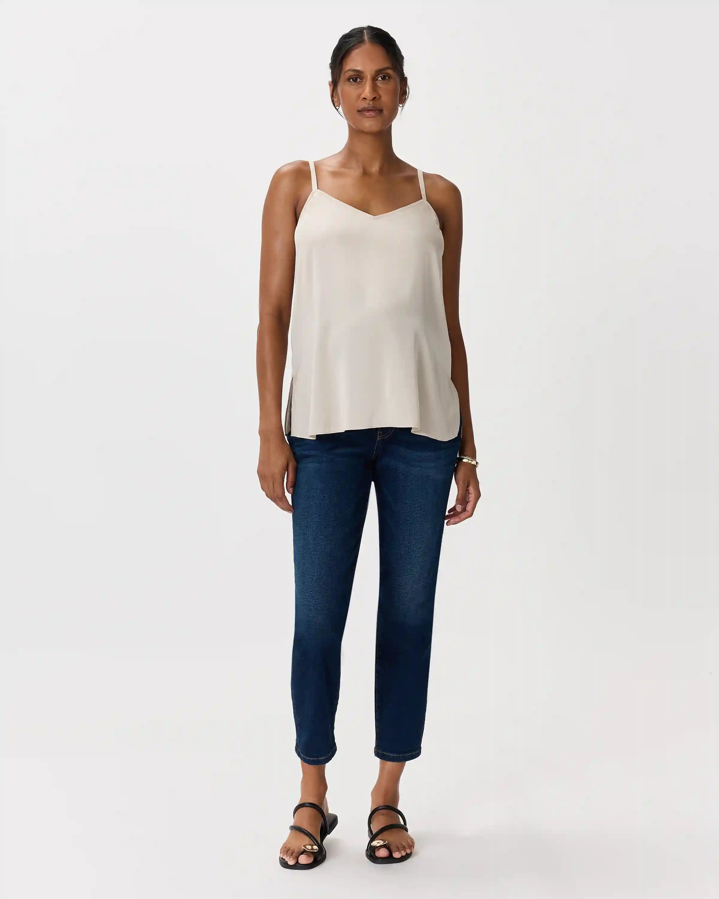 Washable Stretch Silk V-Neck Maternity Cami