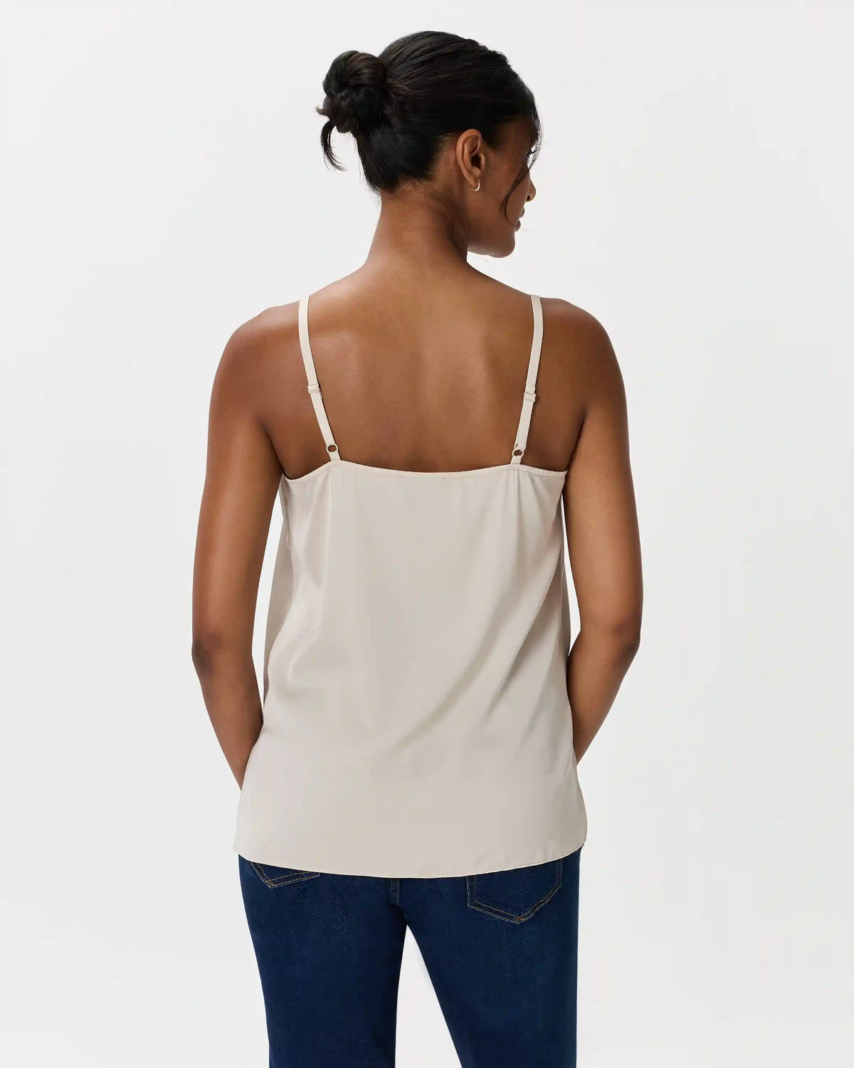 Washable Stretch Silk V-Neck Maternity Cami