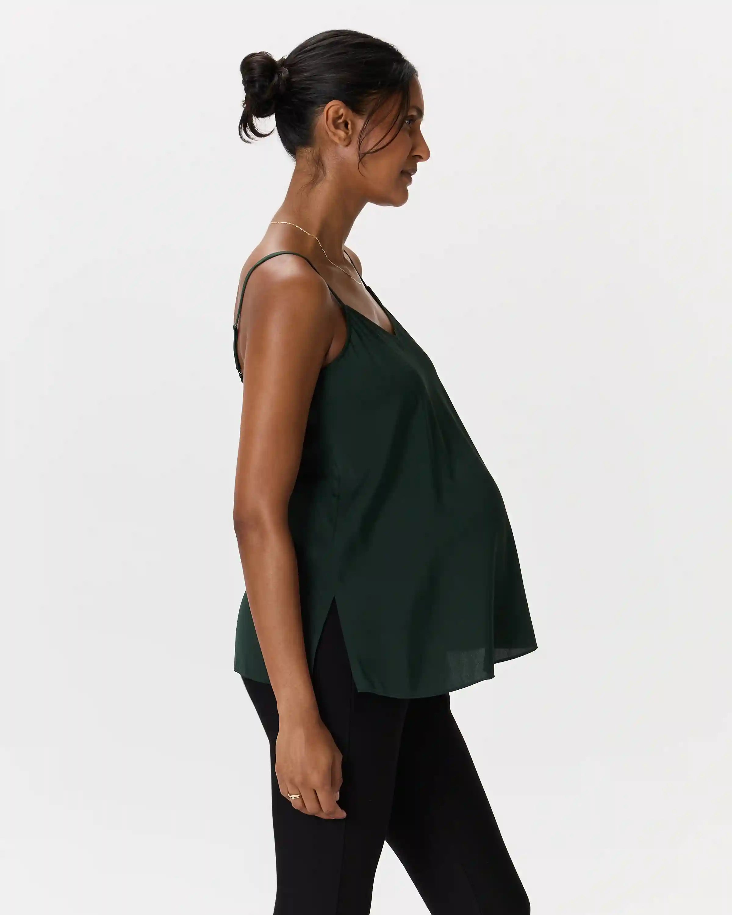 Washable Stretch Silk V-Neck Maternity Cami