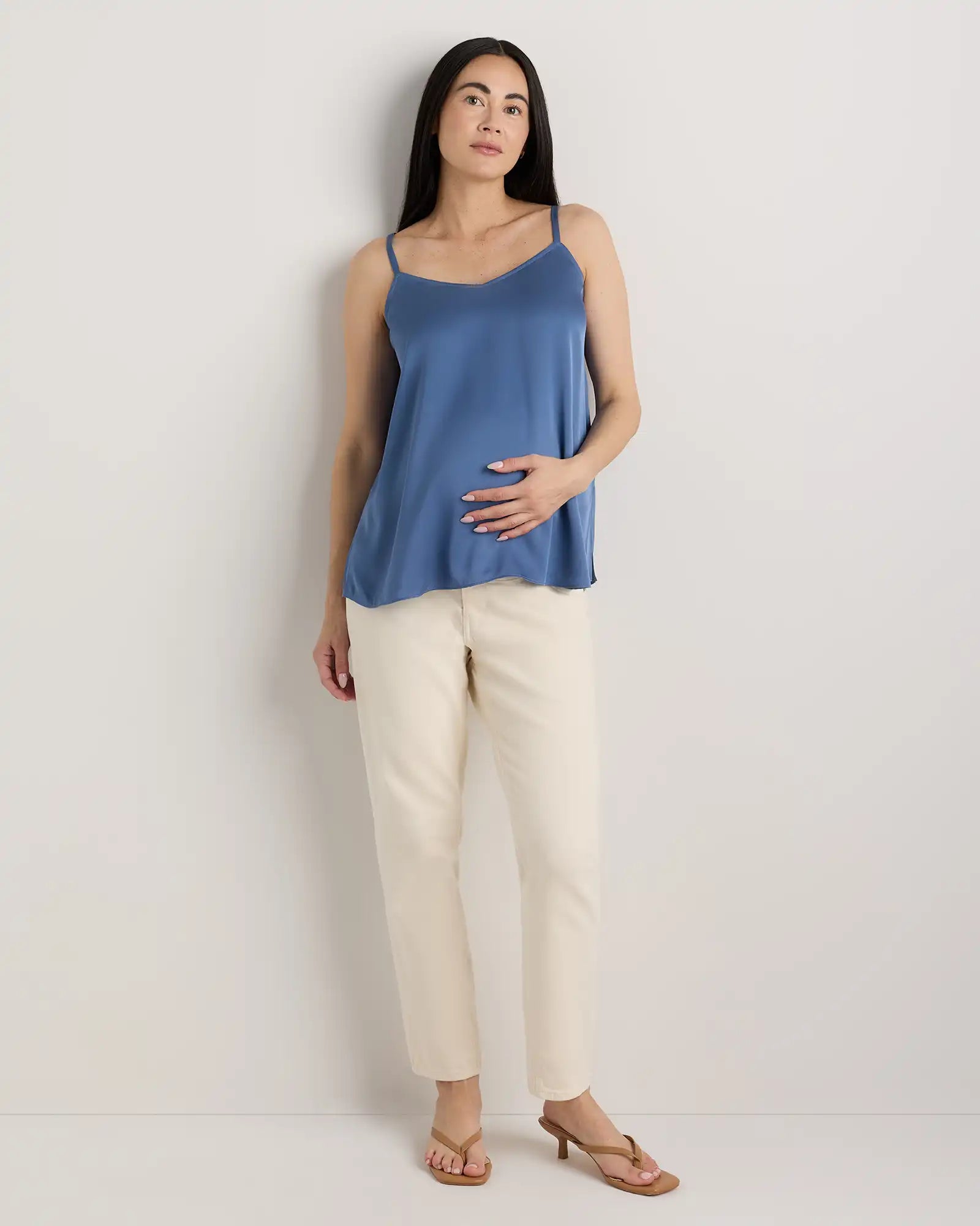 Washable Stretch Silk V-Neck Maternity Cami