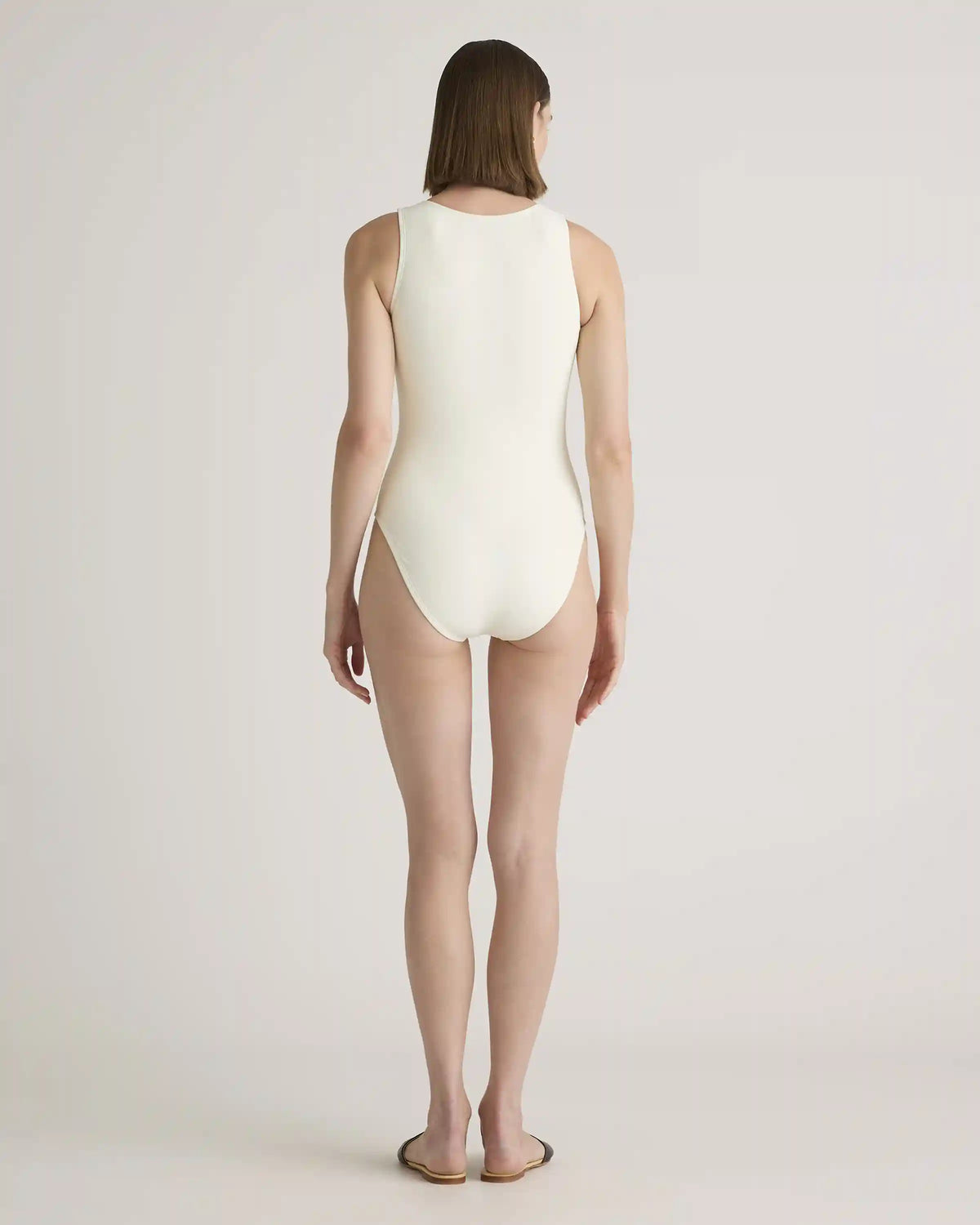 Italian Zip-Front One-Piece Swimsuit