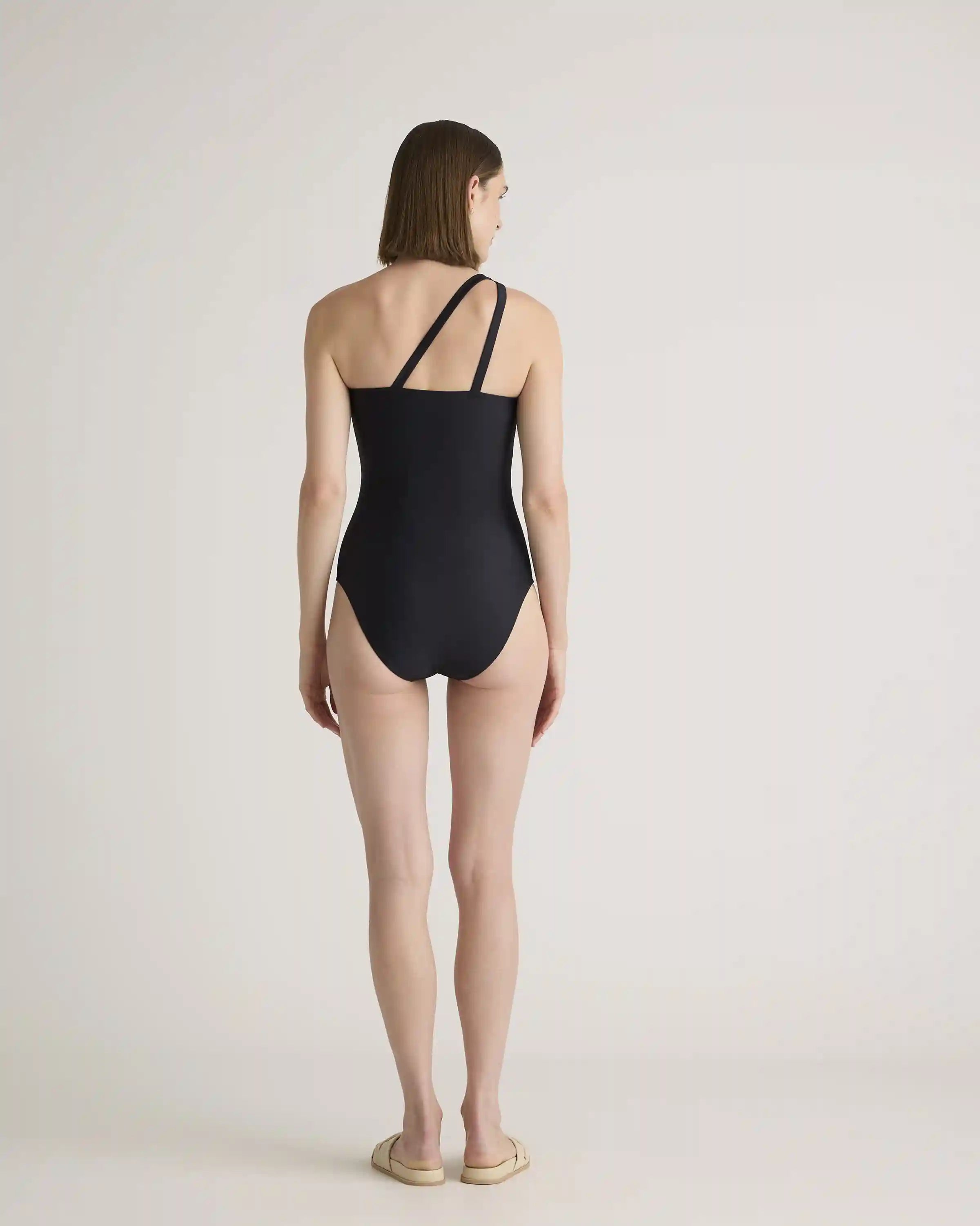 Italian One Shoulder One-Piece Swimsuit