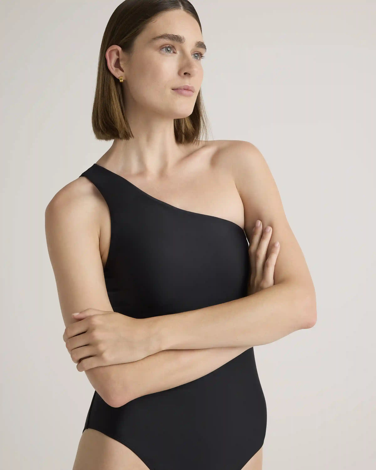 Italian One Shoulder One-Piece Swimsuit