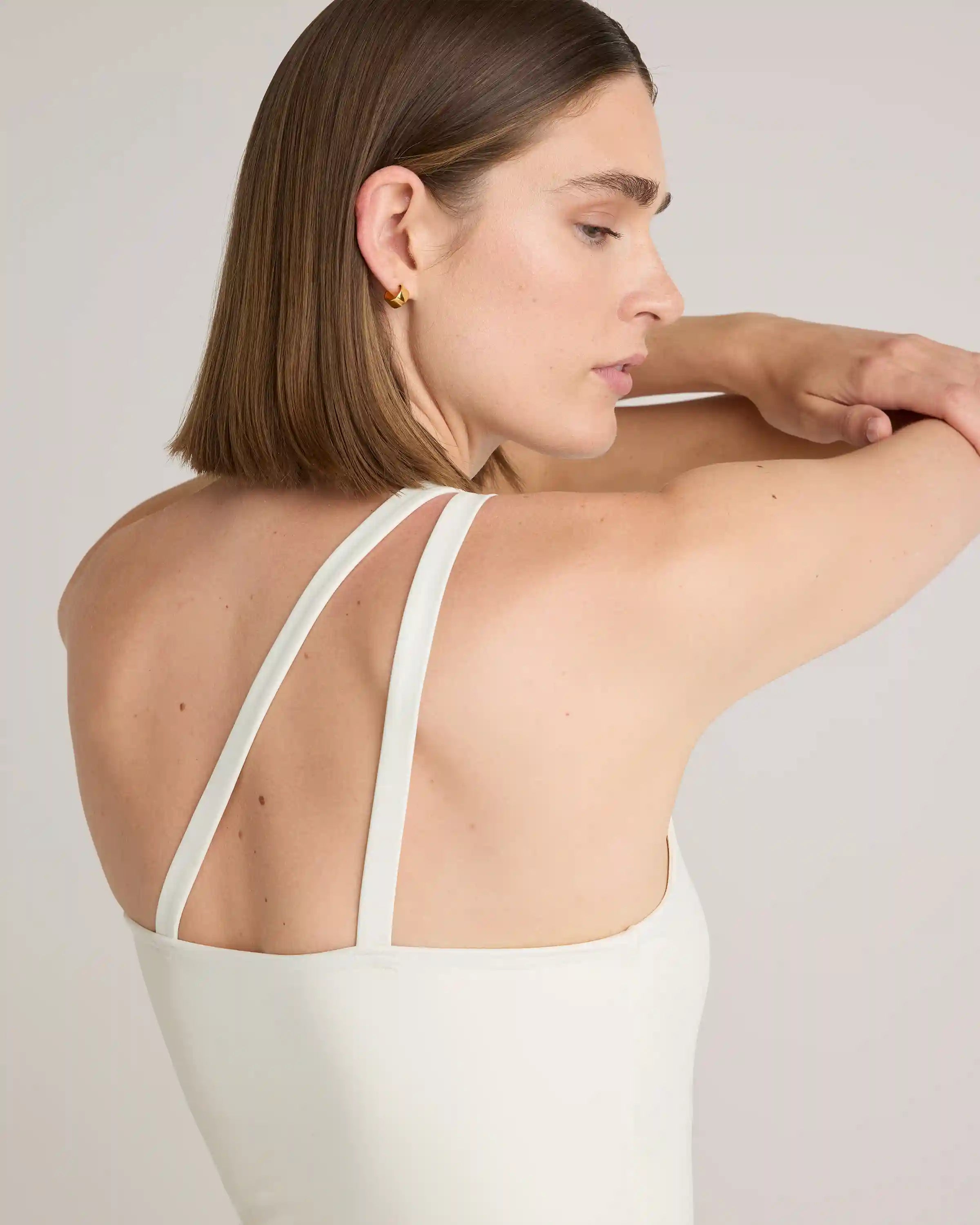 Italian One Shoulder One-Piece Swimsuit