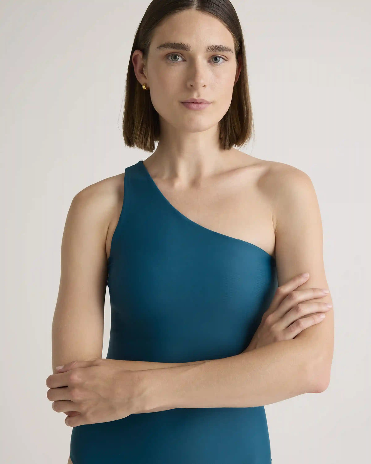 Italian One Shoulder One-Piece Swimsuit