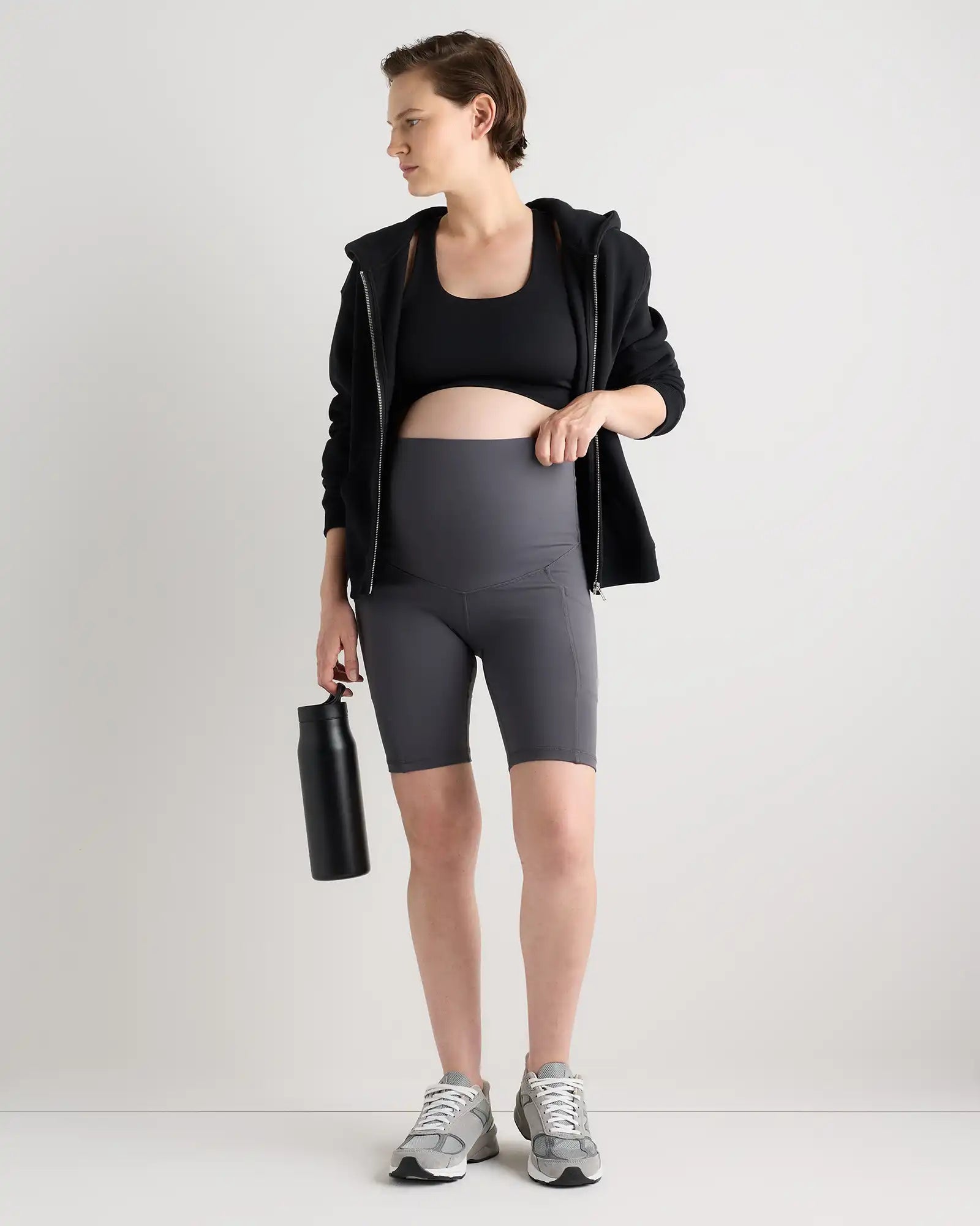 Ultra-Form Maternity Pocket Bike Short 9"