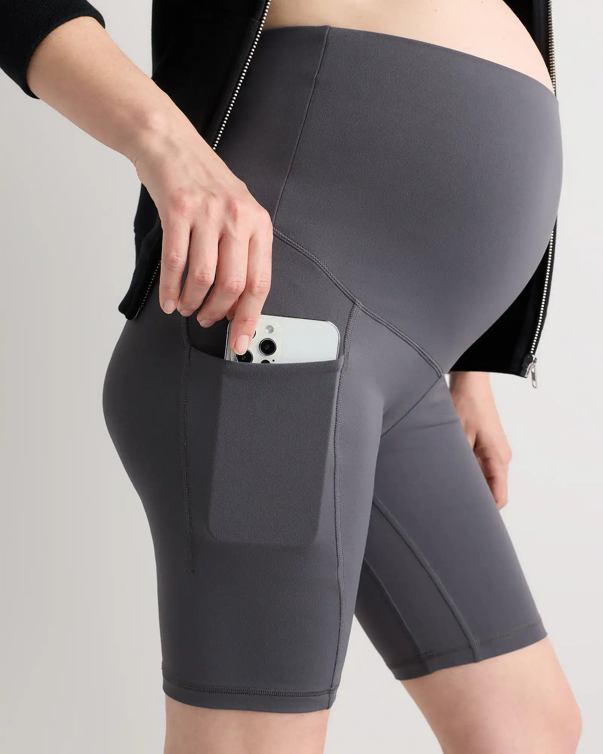 Ultra-Form Maternity Pocket Bike Short 9"